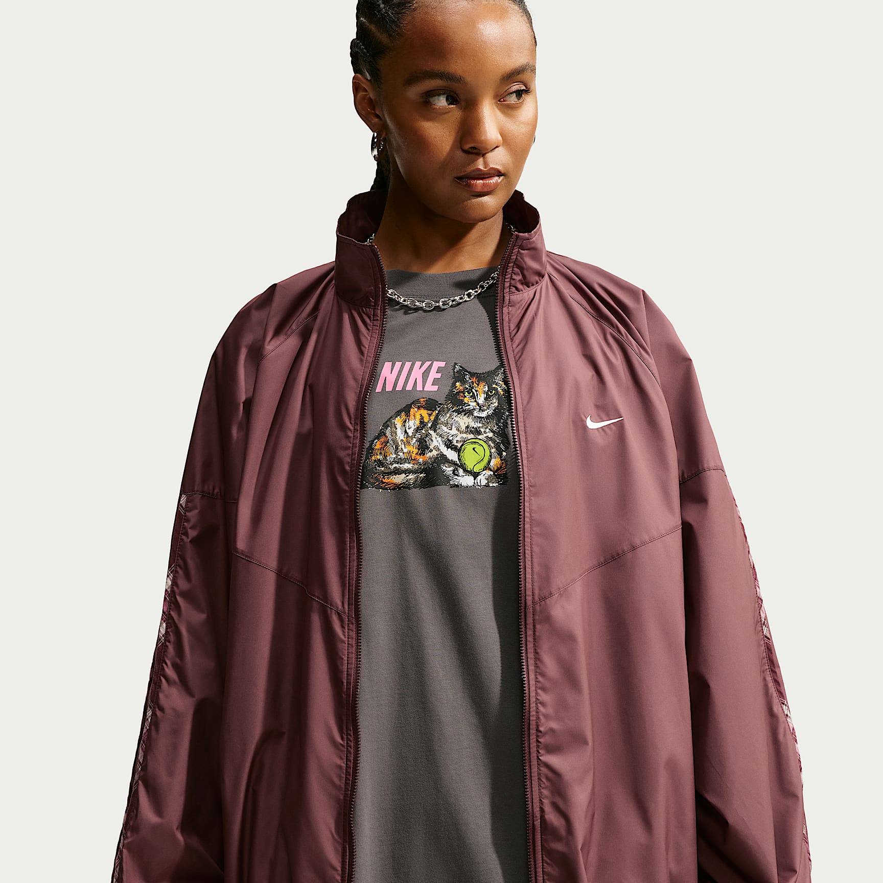 Chamarra reversible oversized para mujer Nike Sportswear