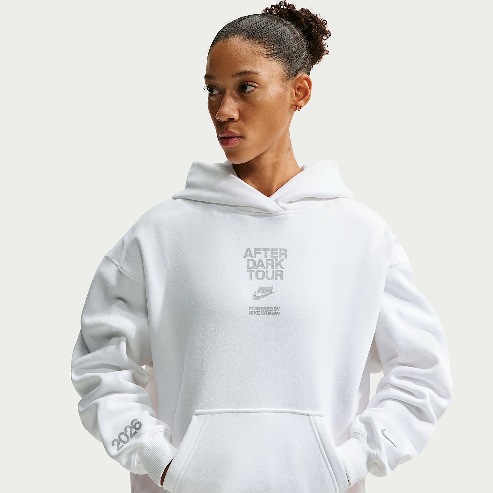 Nike Studio Fleece Medium Weight 'After Dark Tour' Women's Oversized Pullover Hoodie