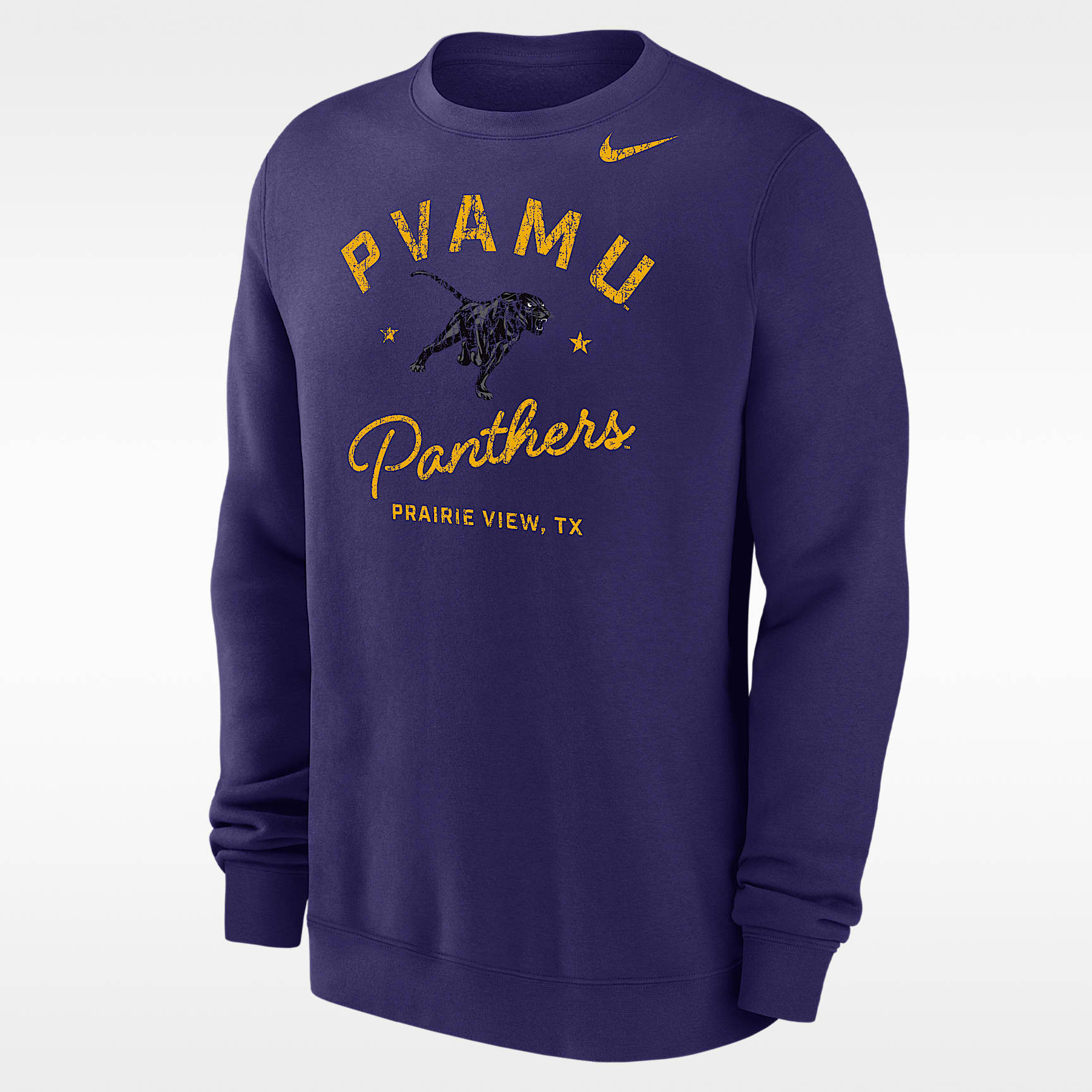 Nike College (Prairie View A&M University) Men’s Club Fleece Crew-Neck Sweatshirt