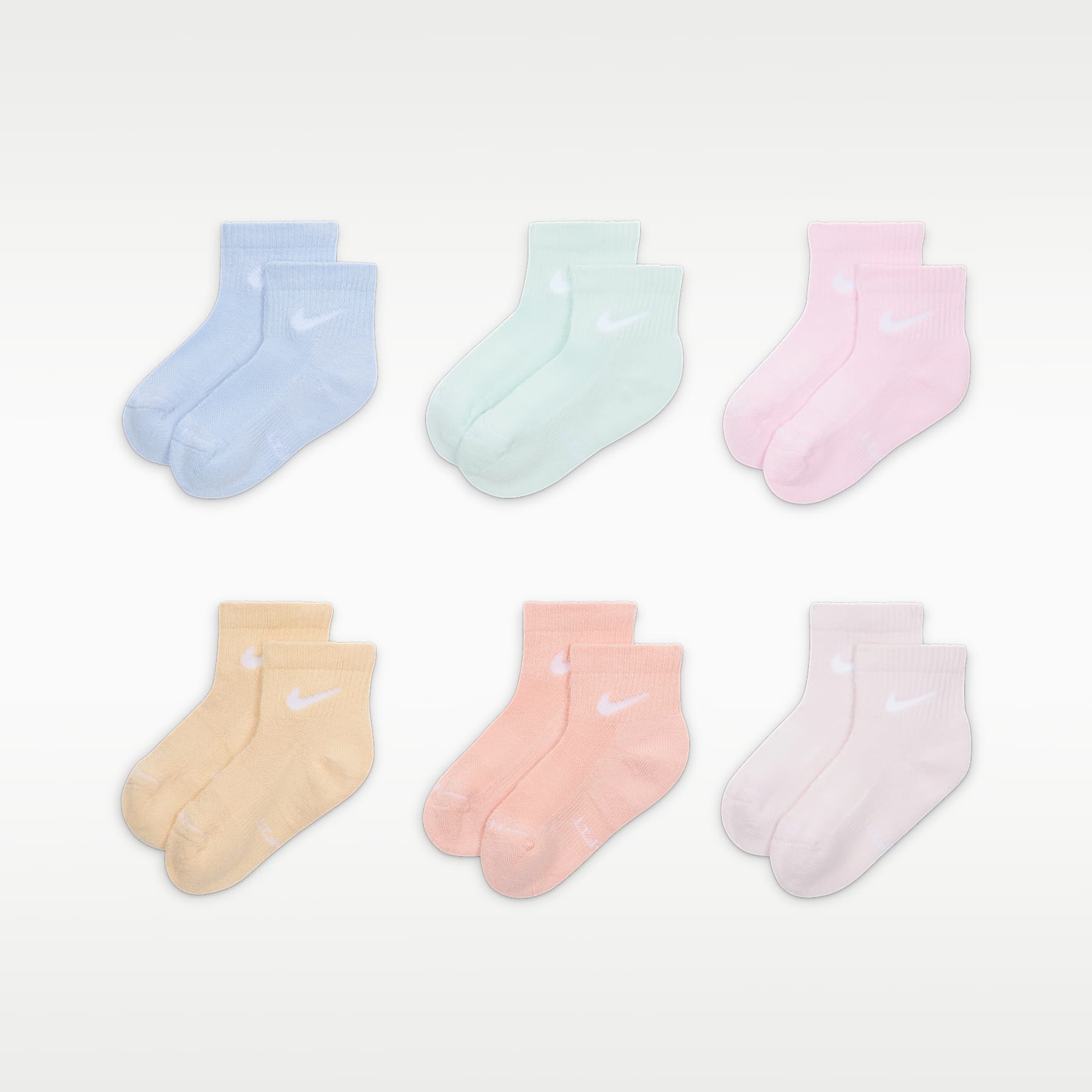 Nike Kids' Dri-FIT Elevated Everyday Ankle Socks (6 Pairs)
