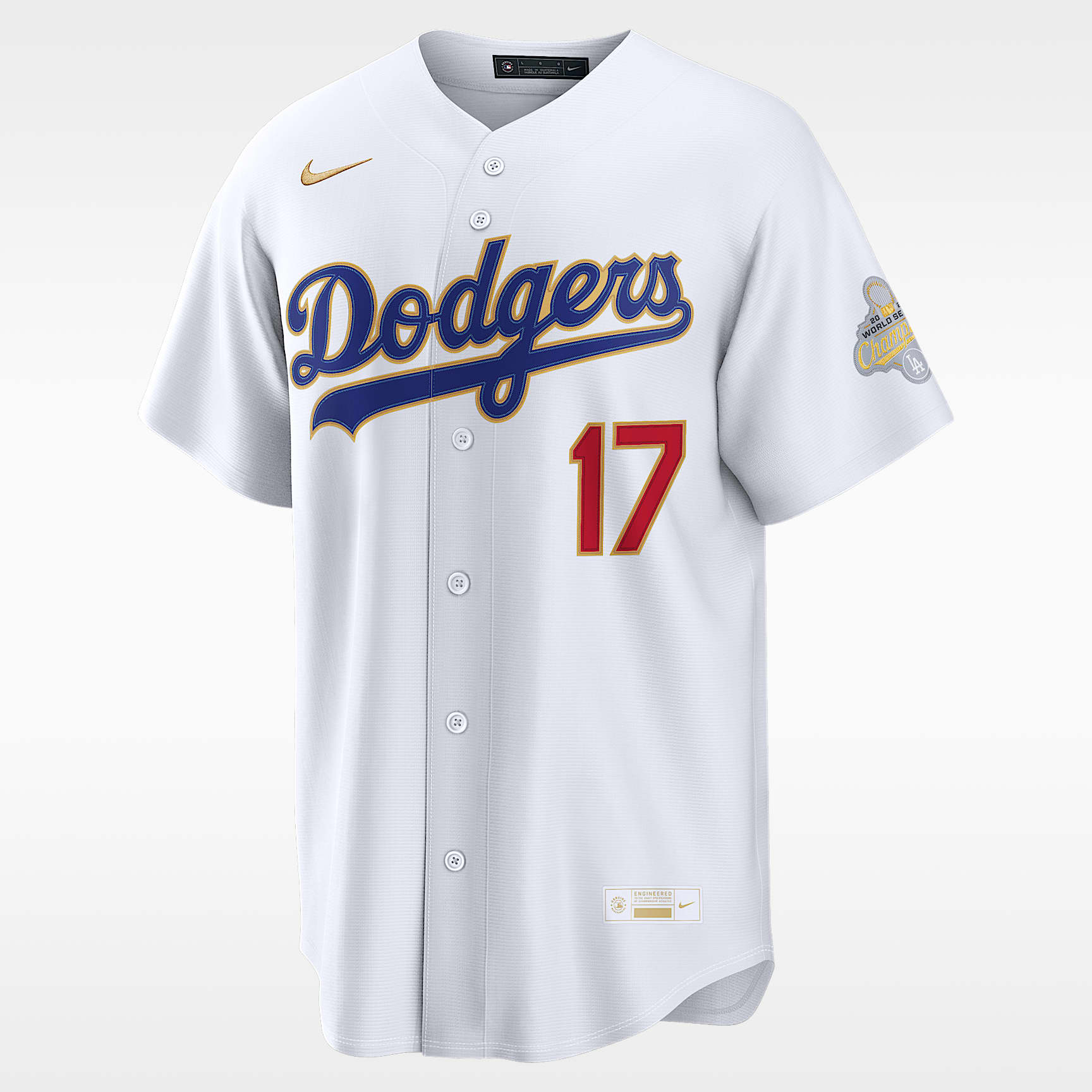 Shohei Ohtani Los Angeles Dodgers 2025 World Series Champion Gold Series Men's Nike MLB Stadium Jersey