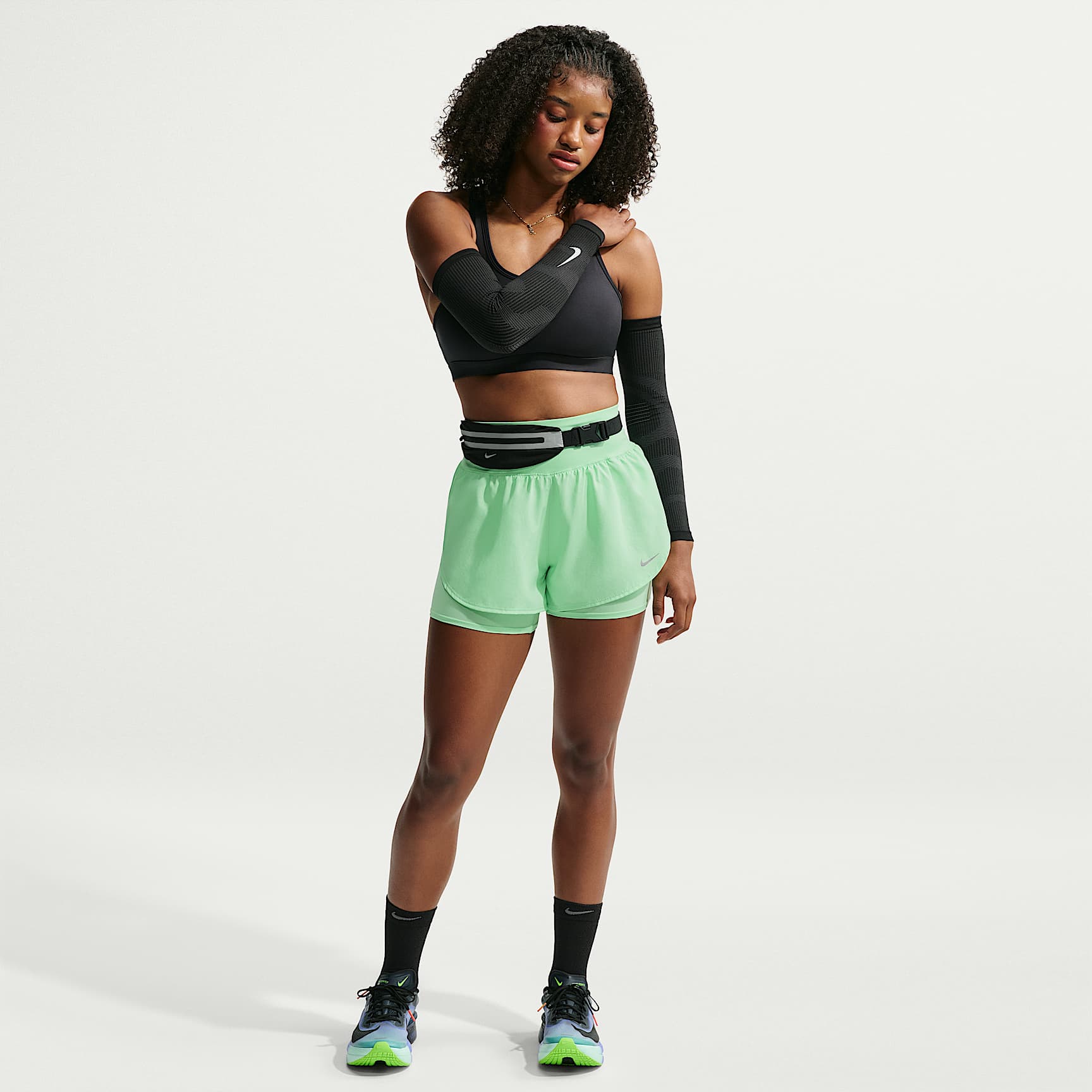 Nike Flow Women's Dri-FIT High-Waisted 2-in-1 Running Shorts