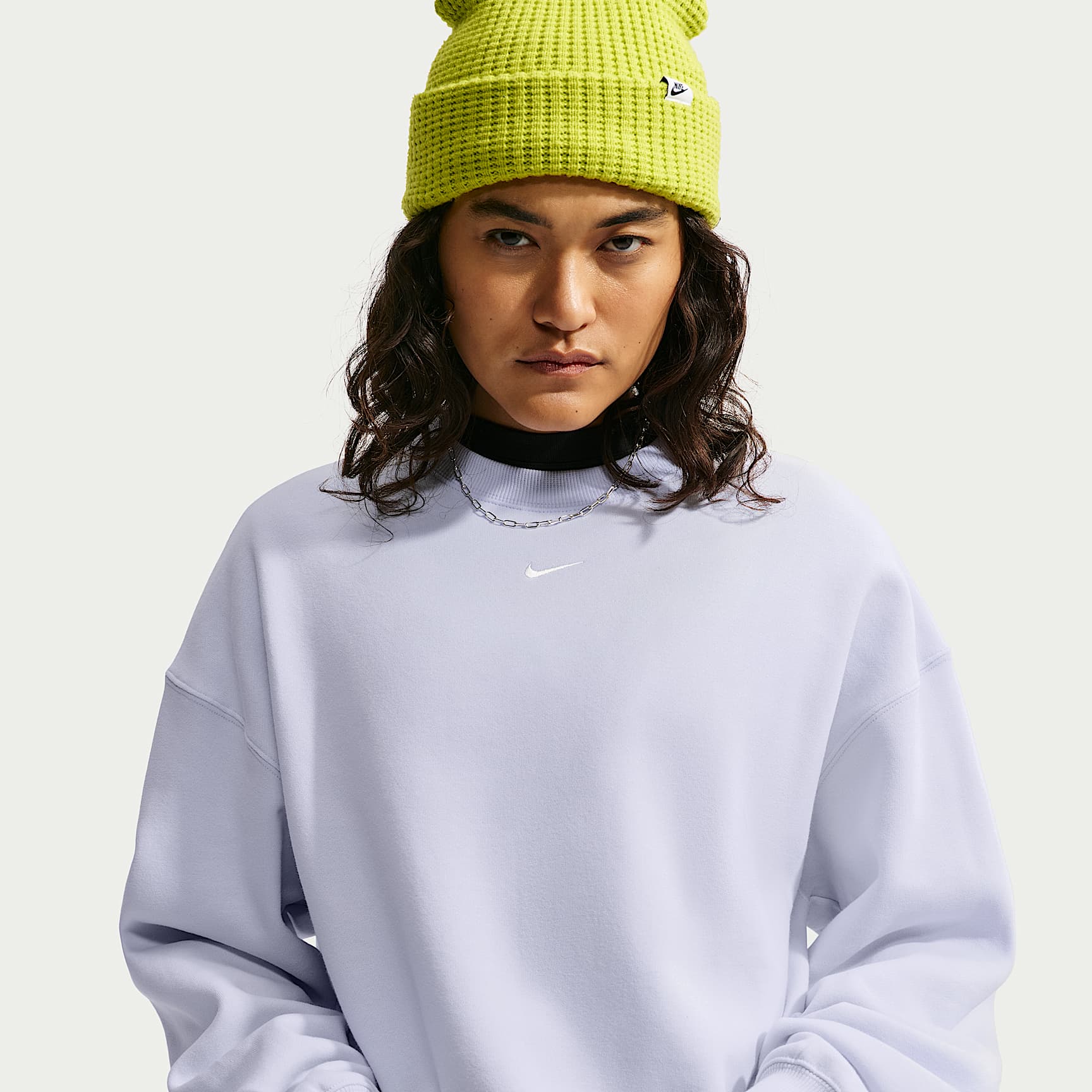 Nike Studio Fleece Medium Weight Women's Oversized Crew-Neck Sweatshirt