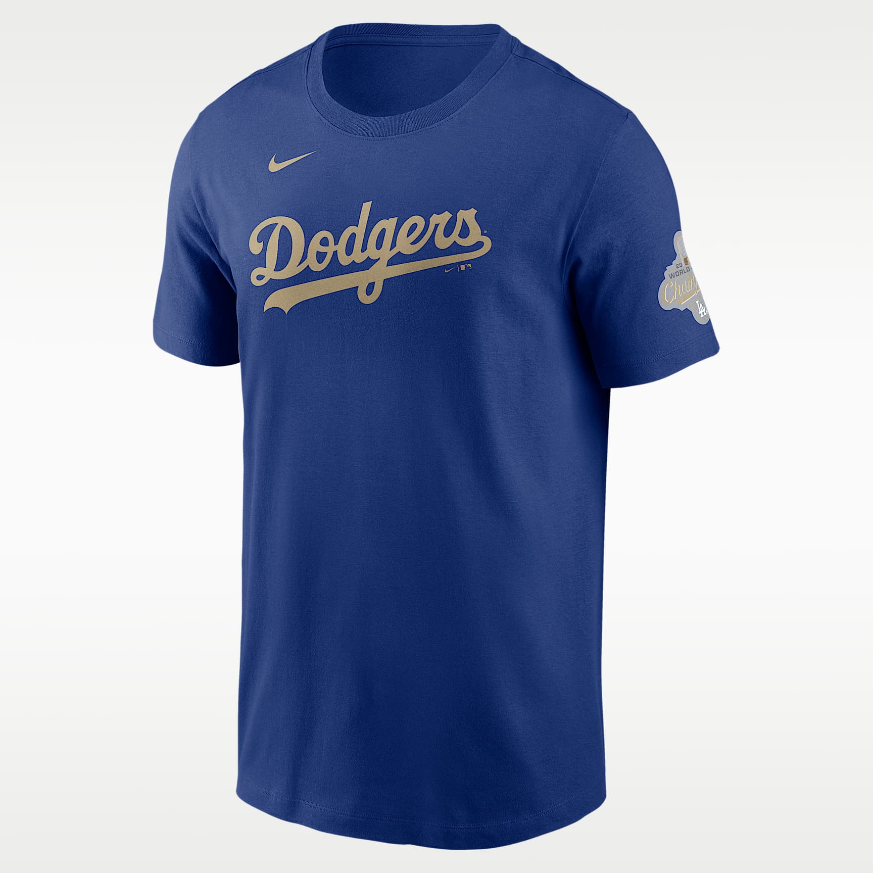 Los Angeles Dodgers 2025 World Series Champion Gold Series Wordmark Men's Nike MLB T-Shirt