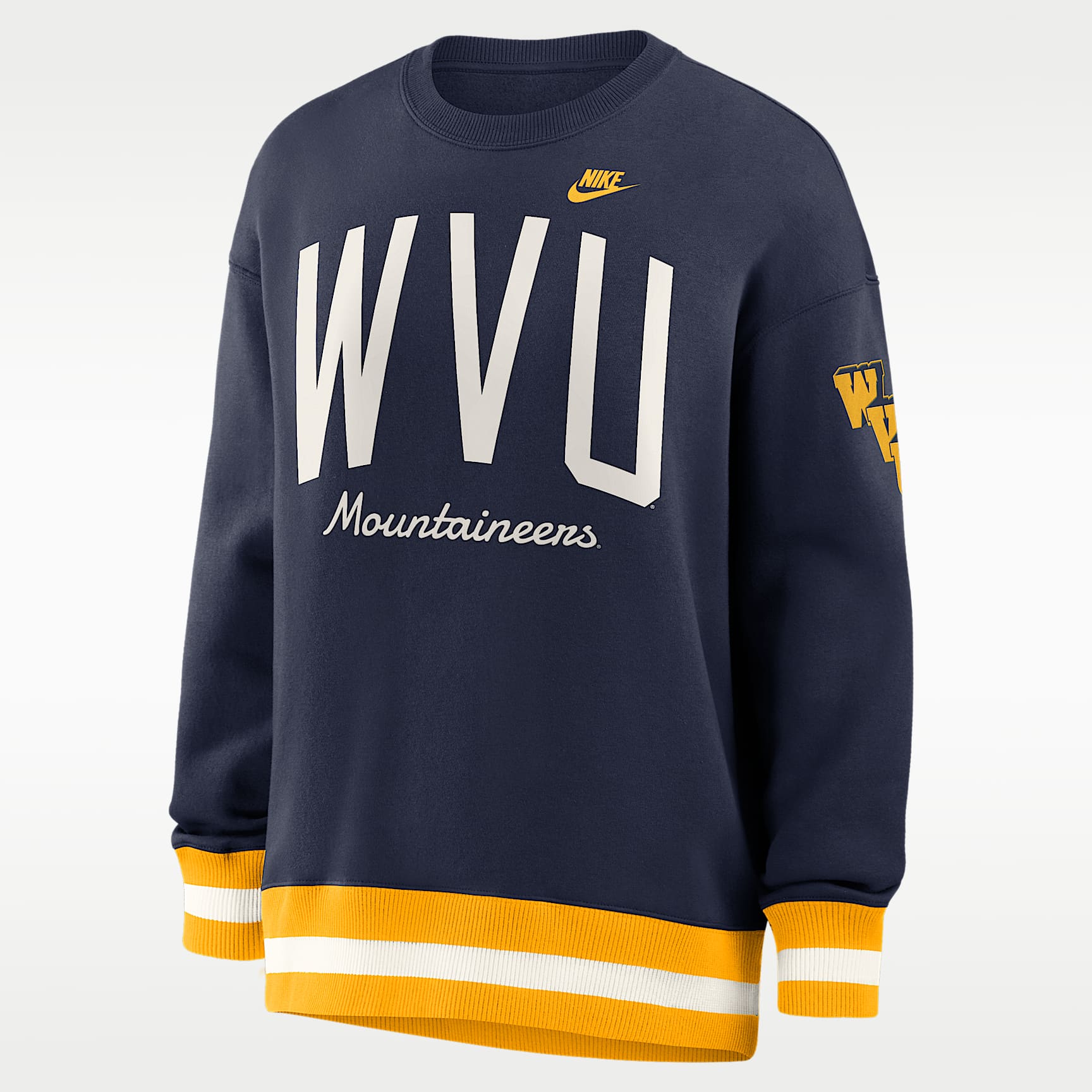Sudadera de cuello redondo sin cierre universitaria Nike para mujer West Virginia Legacy