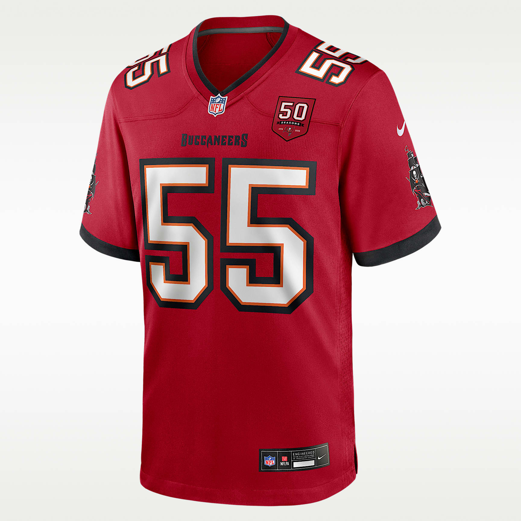 Jersey Nike de la NFL Game para hombre Derrick Brooks Tampa Bay Buccaneers 50th Anniversary