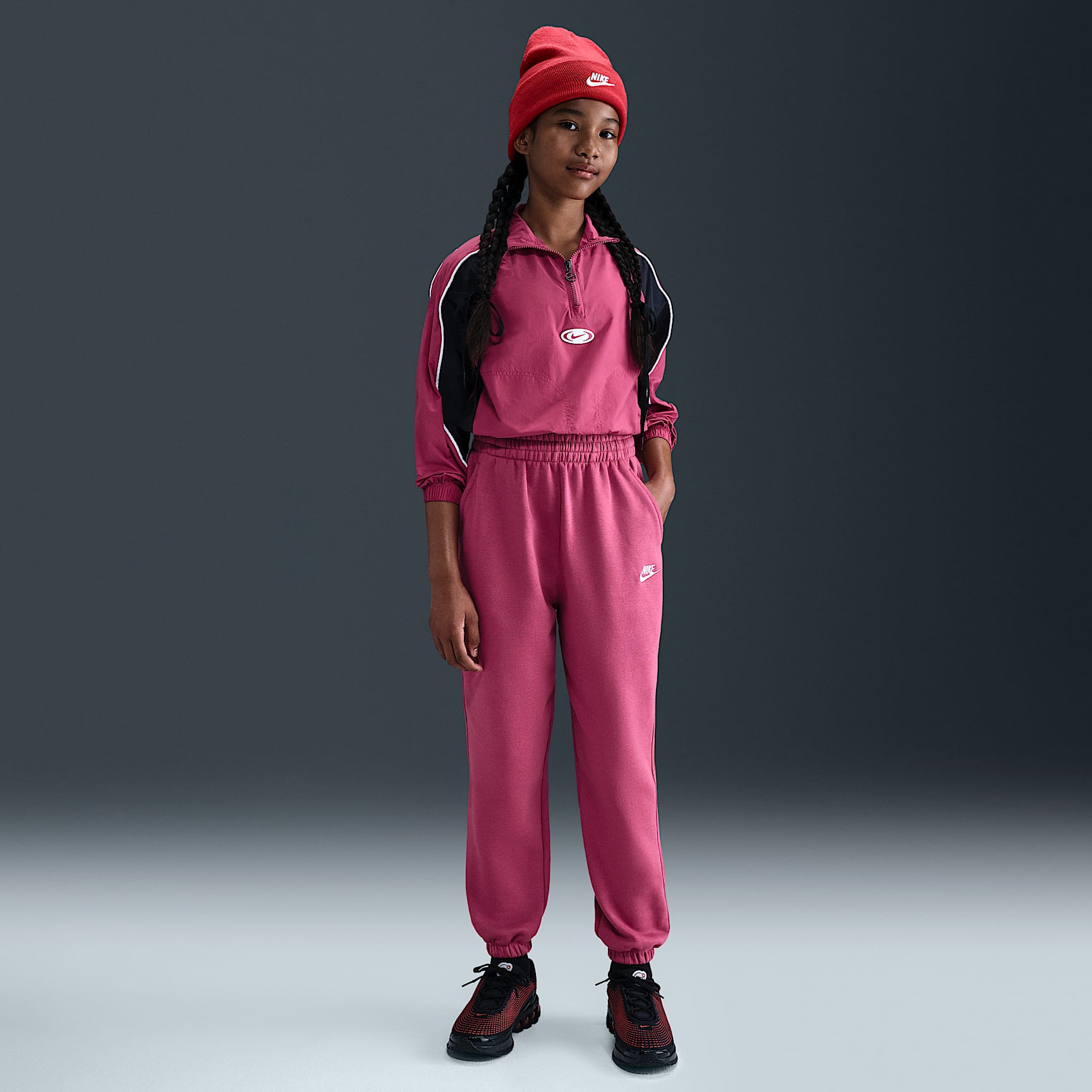 Pants holgados para niños talla grande Nike Sportswear Club Fleece