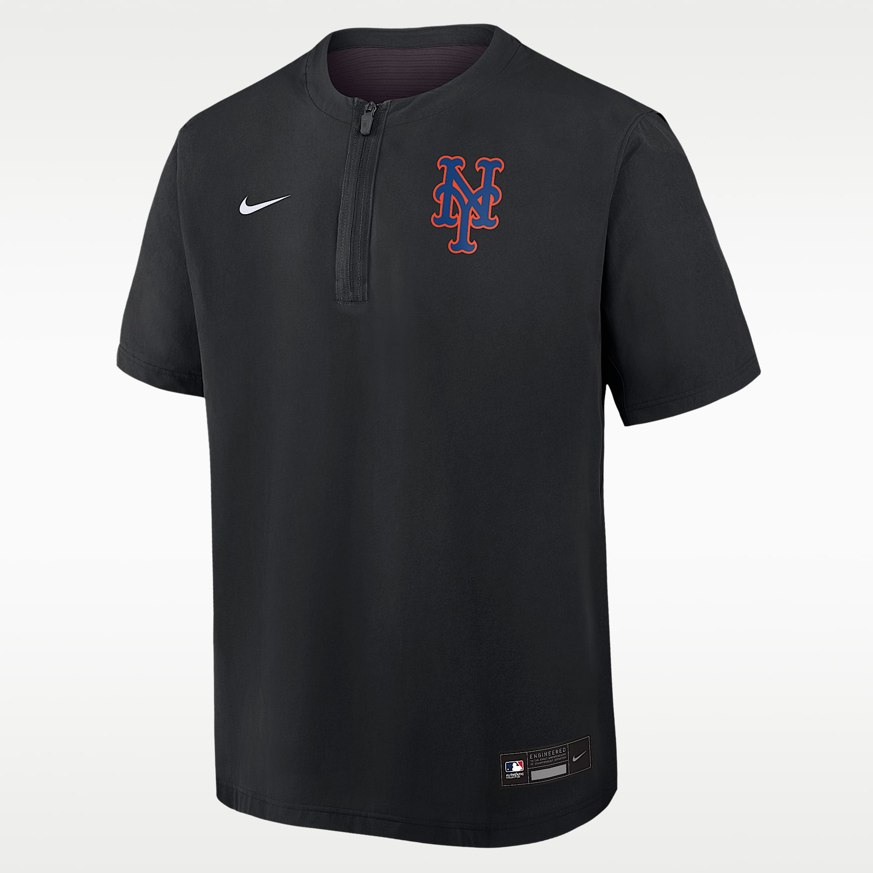 New York Mets Authentic Collection Men's Nike Dri-FIT MLB 1/4-Zip Short-Sleeve Windshirt
