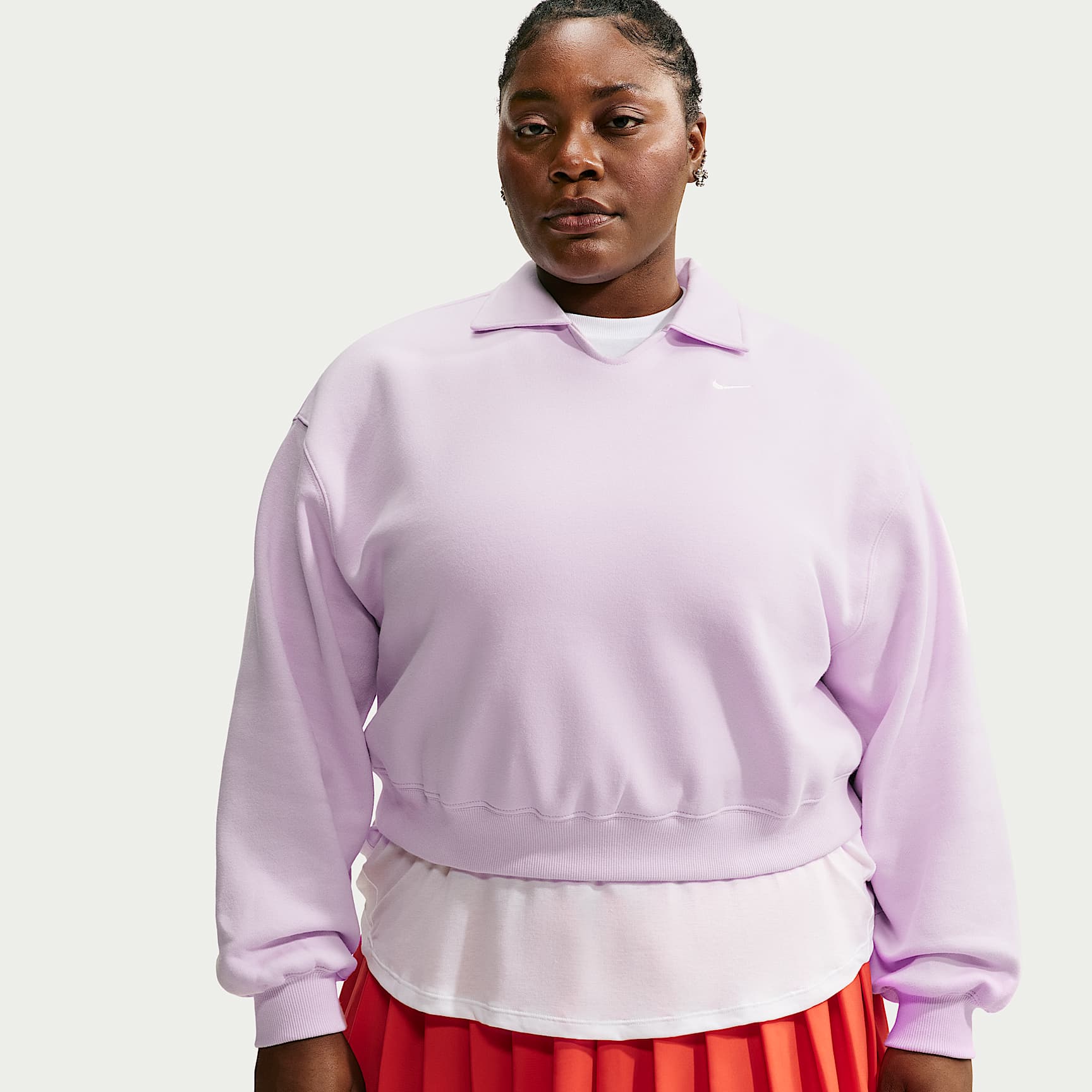 Nike Studio Fleece Medium Weight Women's Oversized Cropped Polo