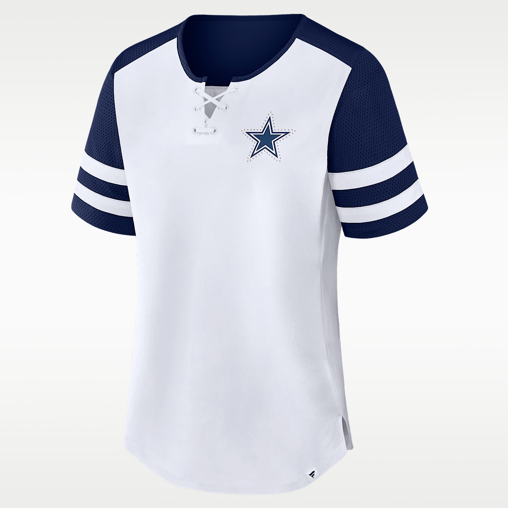 Dallas Cowboys Touchdown Pass Athena Lace-Up Women's Nike NFL T-Shirt