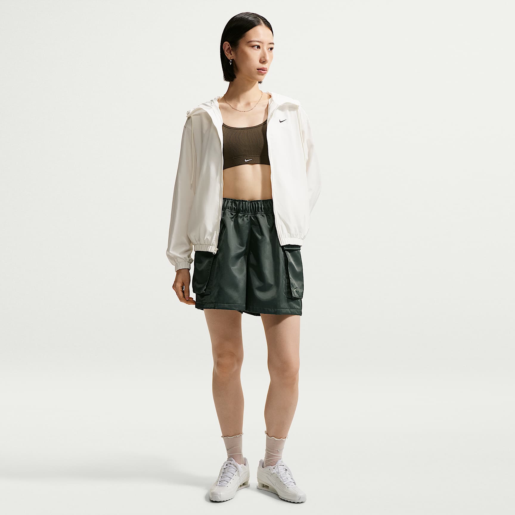 Nike Sportswear Women's Loose Mid-Rise Satin Cargo Shorts