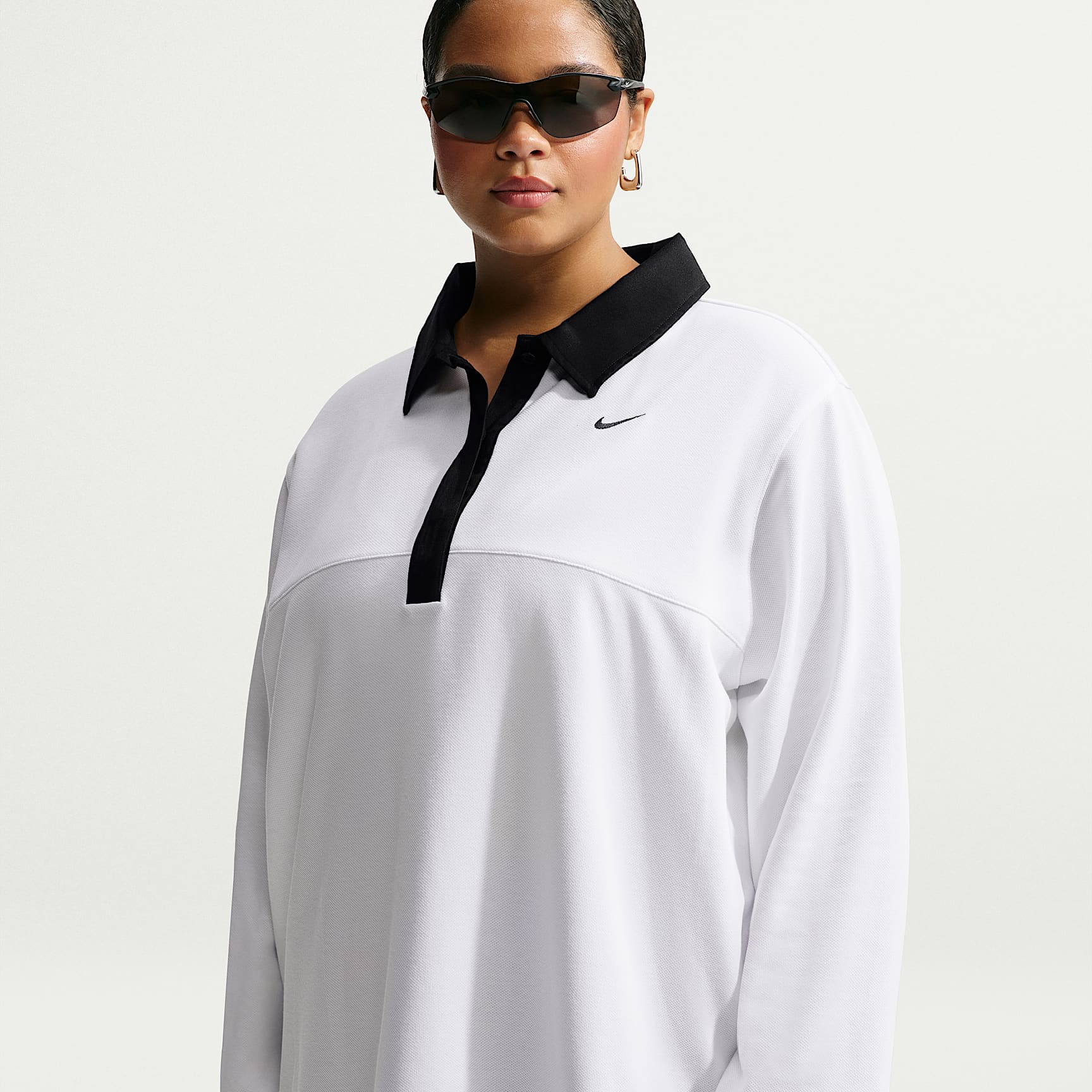 Nike Sportswear Women's Oversized Long-Sleeve Polo (Plus Size)