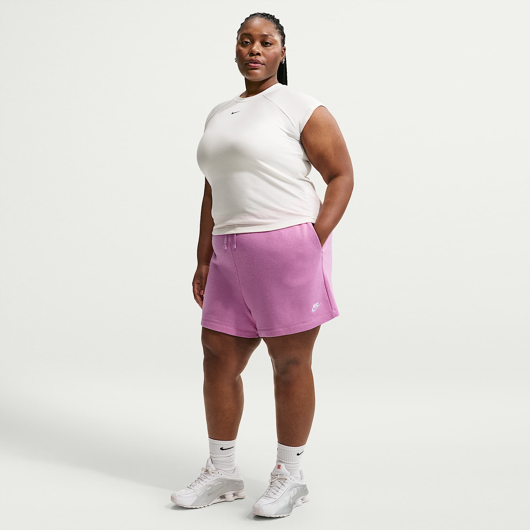 Nike Sportswear Club Fleece Women's Mid-Rise Shorts (Plus Size)
