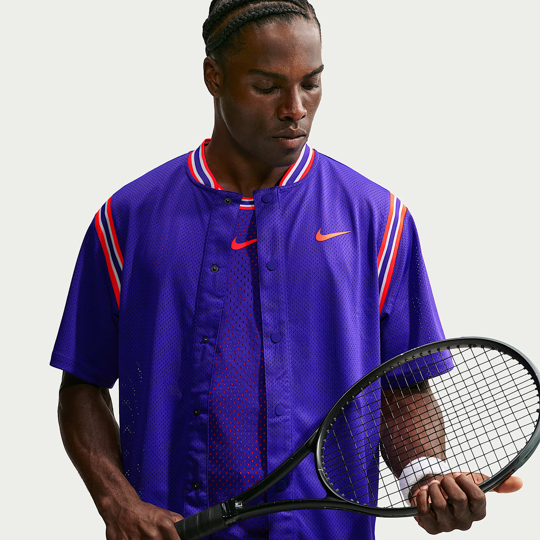 NikeCourt Slam Men's Dri-FIT Button-Up Tennis Top