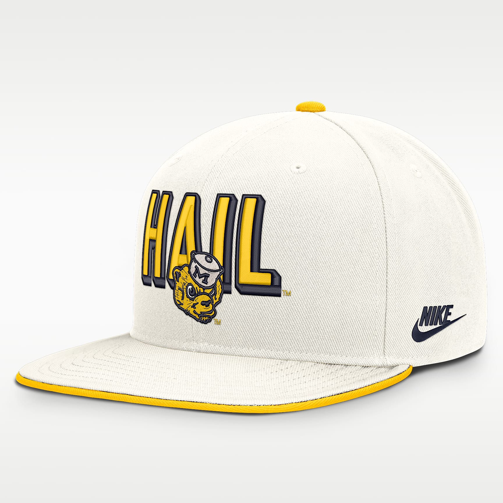 Michigan Legacy Letter & Mascot Pro Men's Nike Dri-FIT College Adjustable Hat