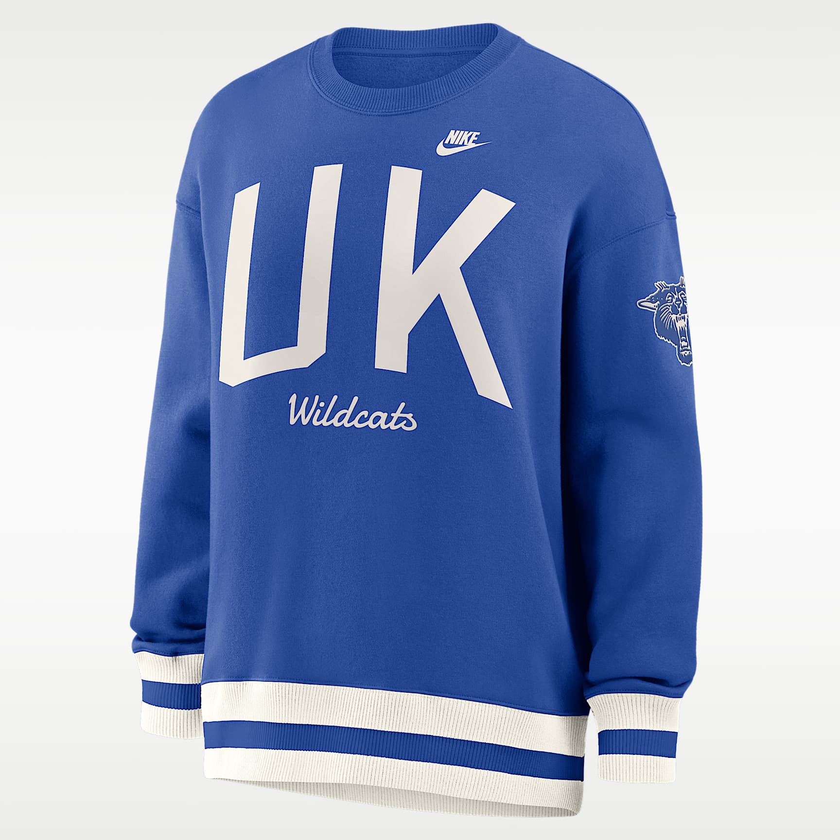 Sudadera de cuello redondo sin cierre universitaria Nike para mujer Kentucky Legacy
