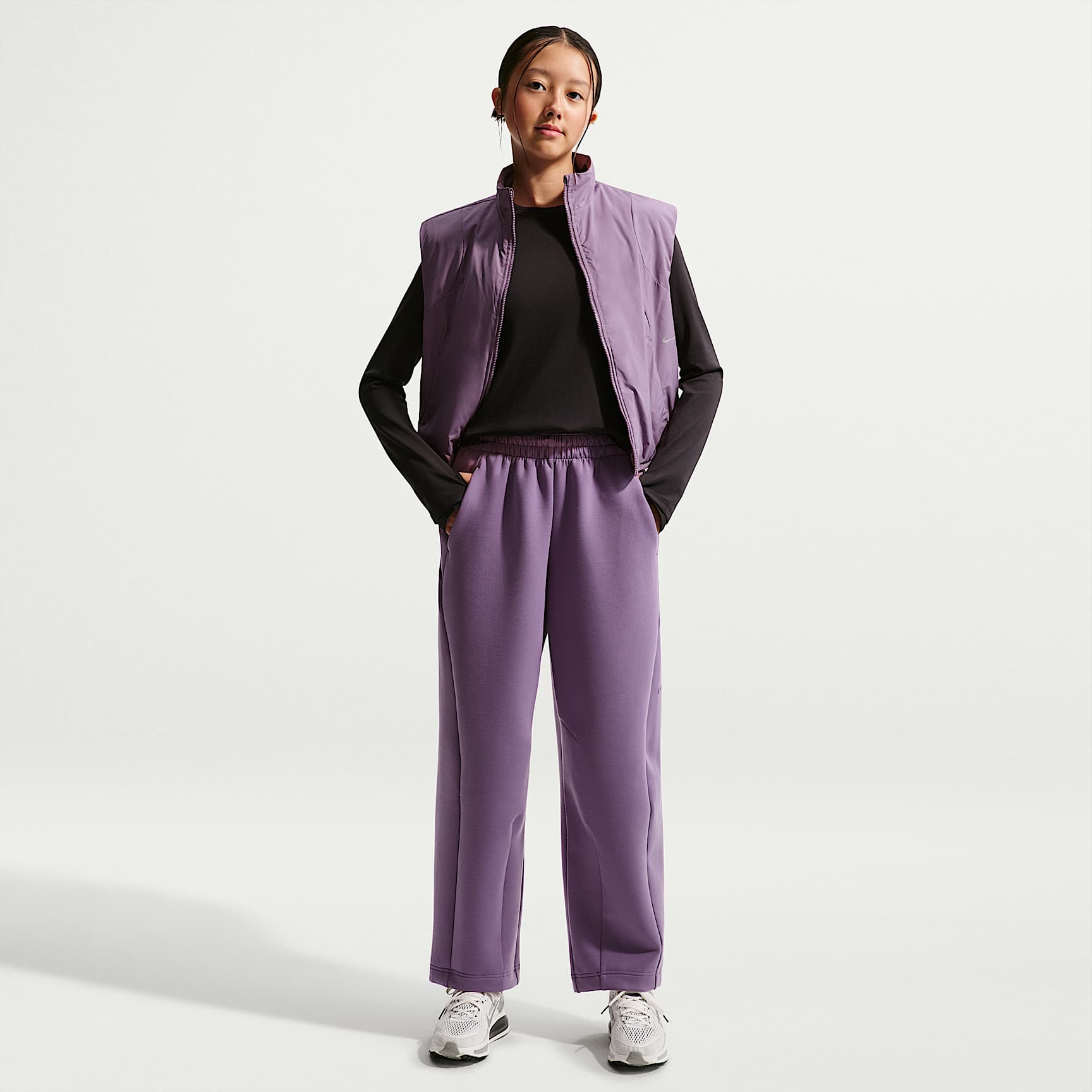 Nike Mavn Girls' Therma-FIT High-Waisted Knit Pants