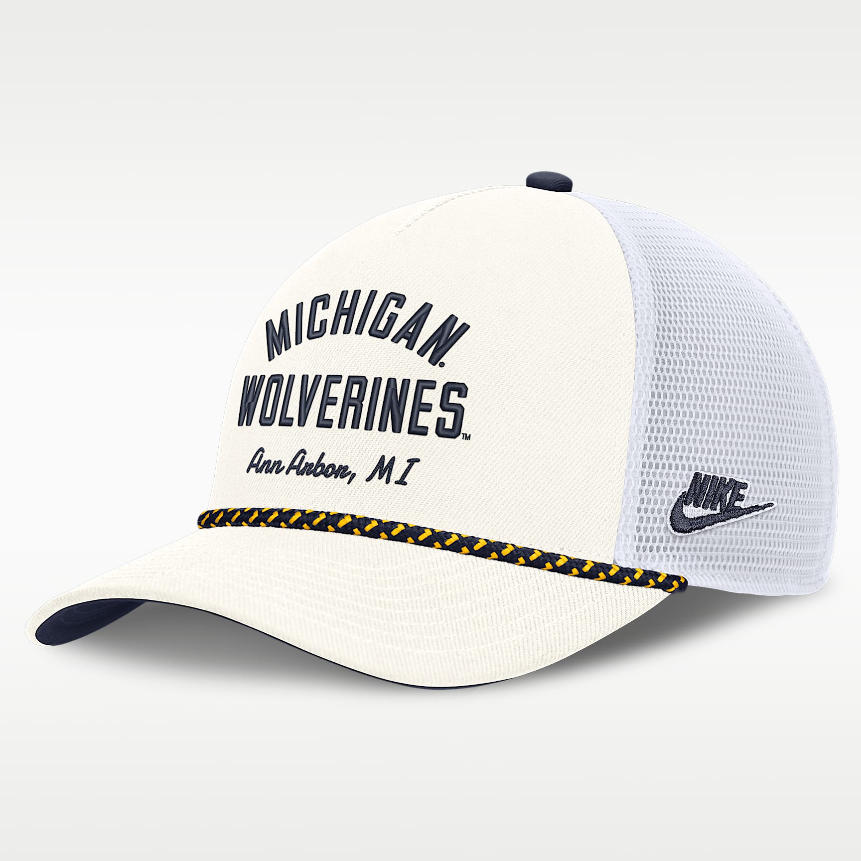 Michigan Denim Men's Nike College Trucker Adjustable Hat