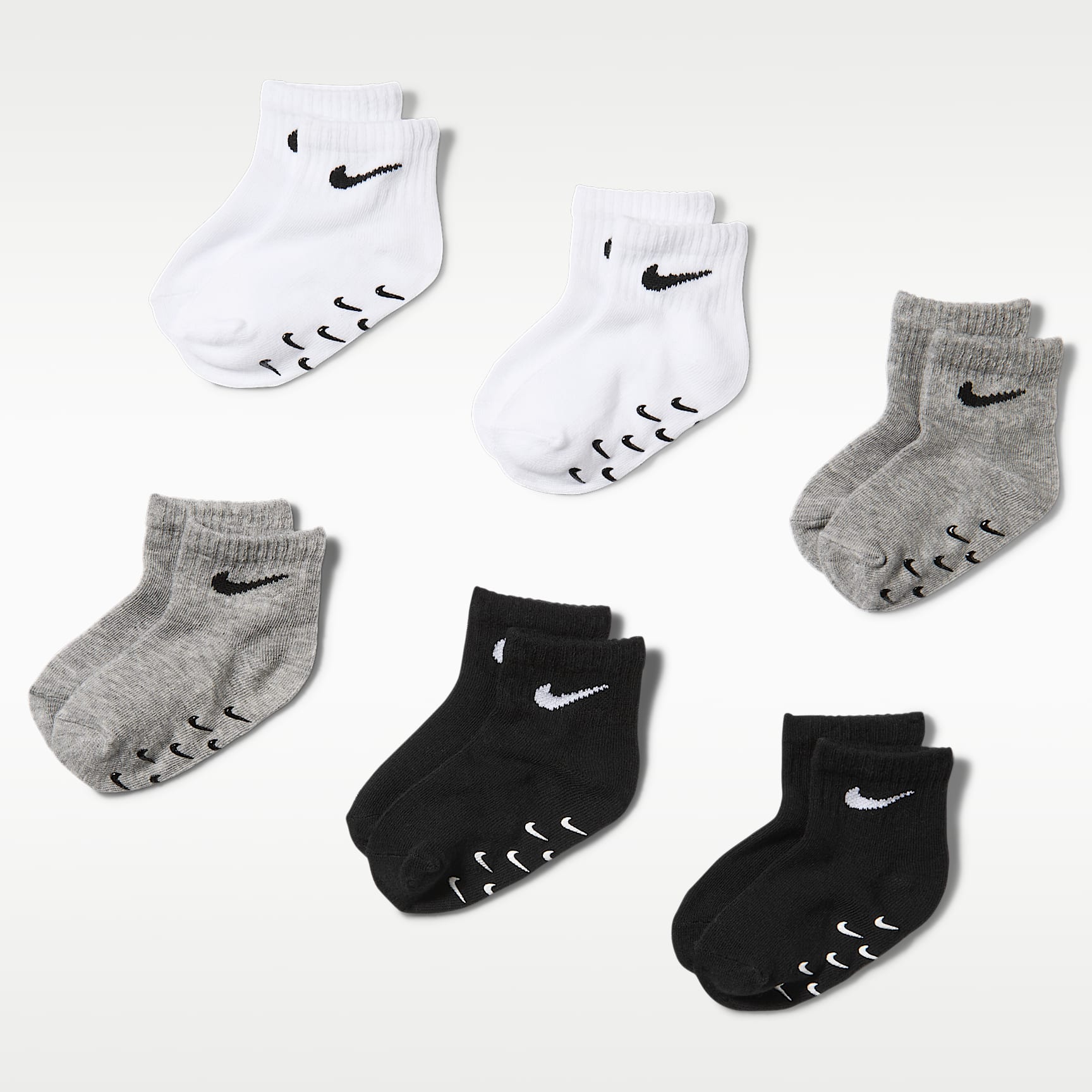 Nike Baby Core Swoosh Gripper Socks (6 Pairs)