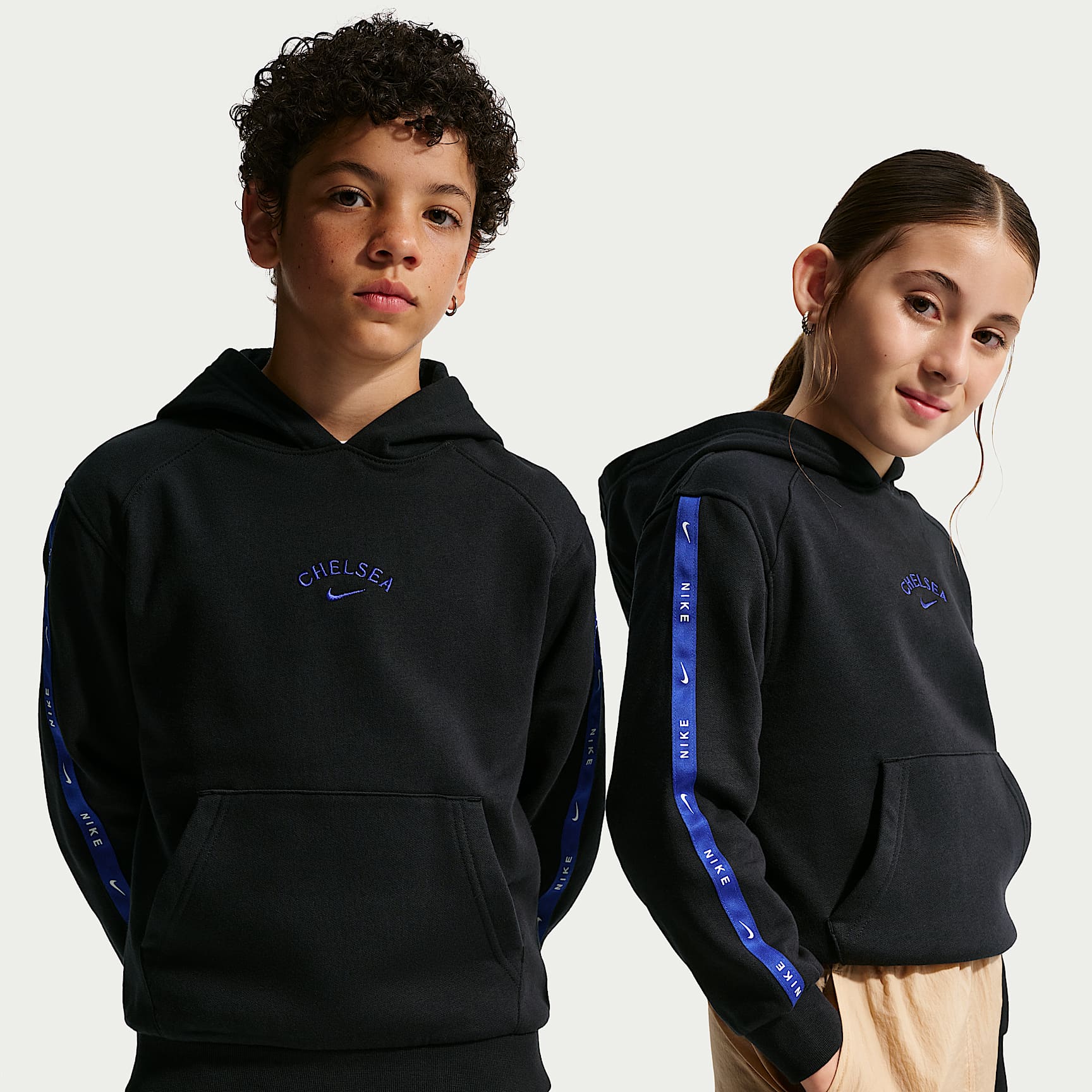 Felpa in fleece con cappuccio Nike Football Chelsea FC City Side – Ragazzo/a