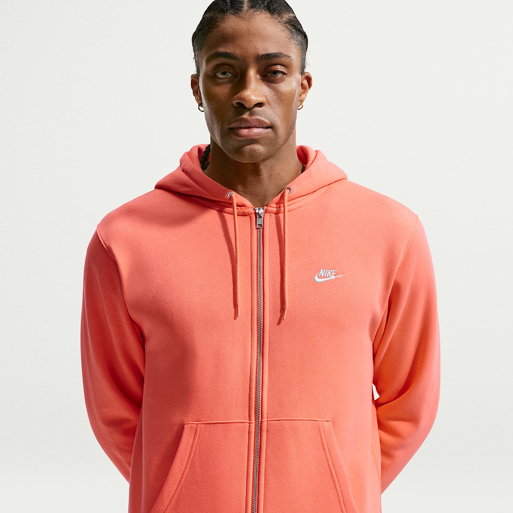 Sweat à capuche en tissu Fleece à zip Nike Club pour homme