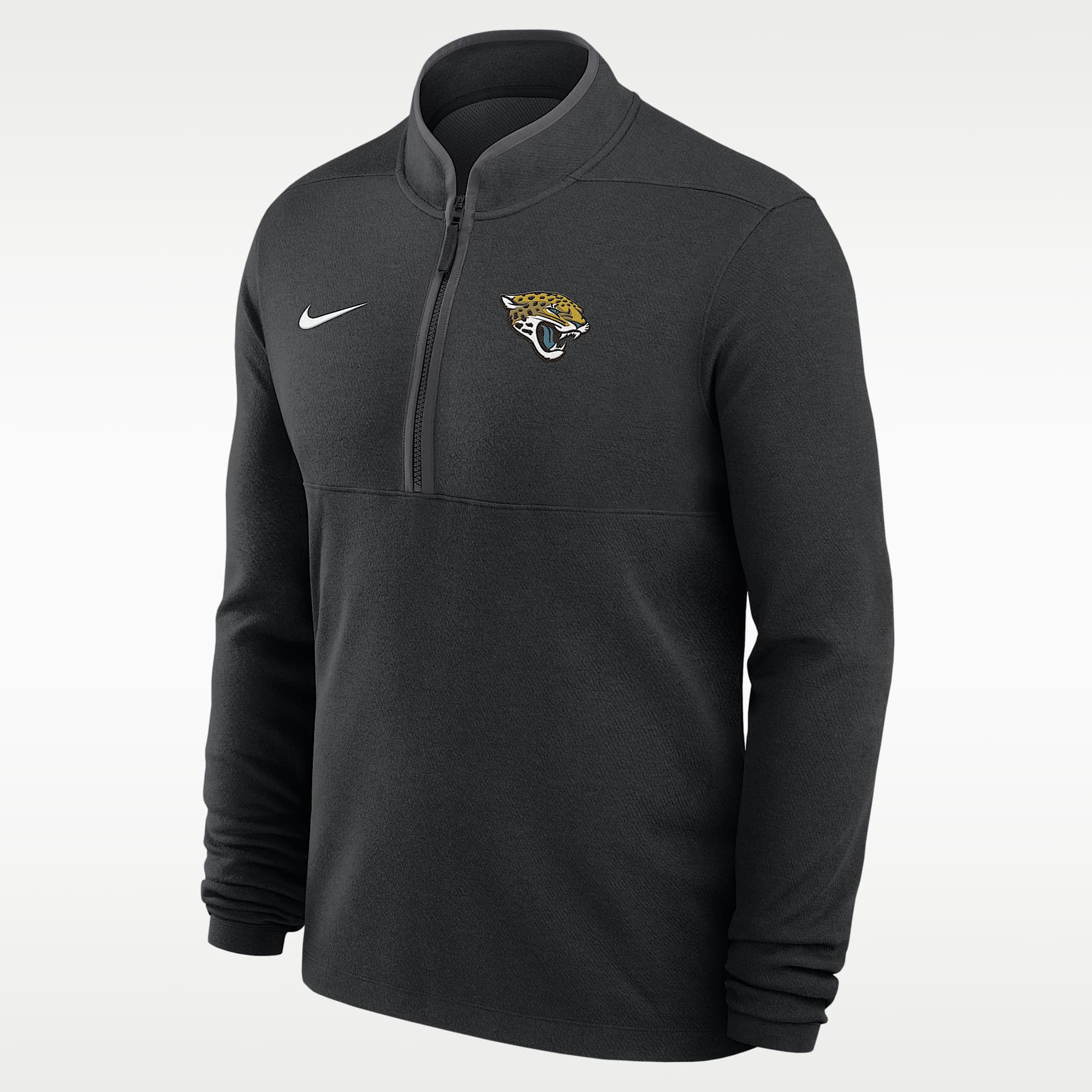 Jacksonville Jaguars Logo Victory Men's Nike Dri-FIT NFL 1/2-Zip Long-Sleeve Top