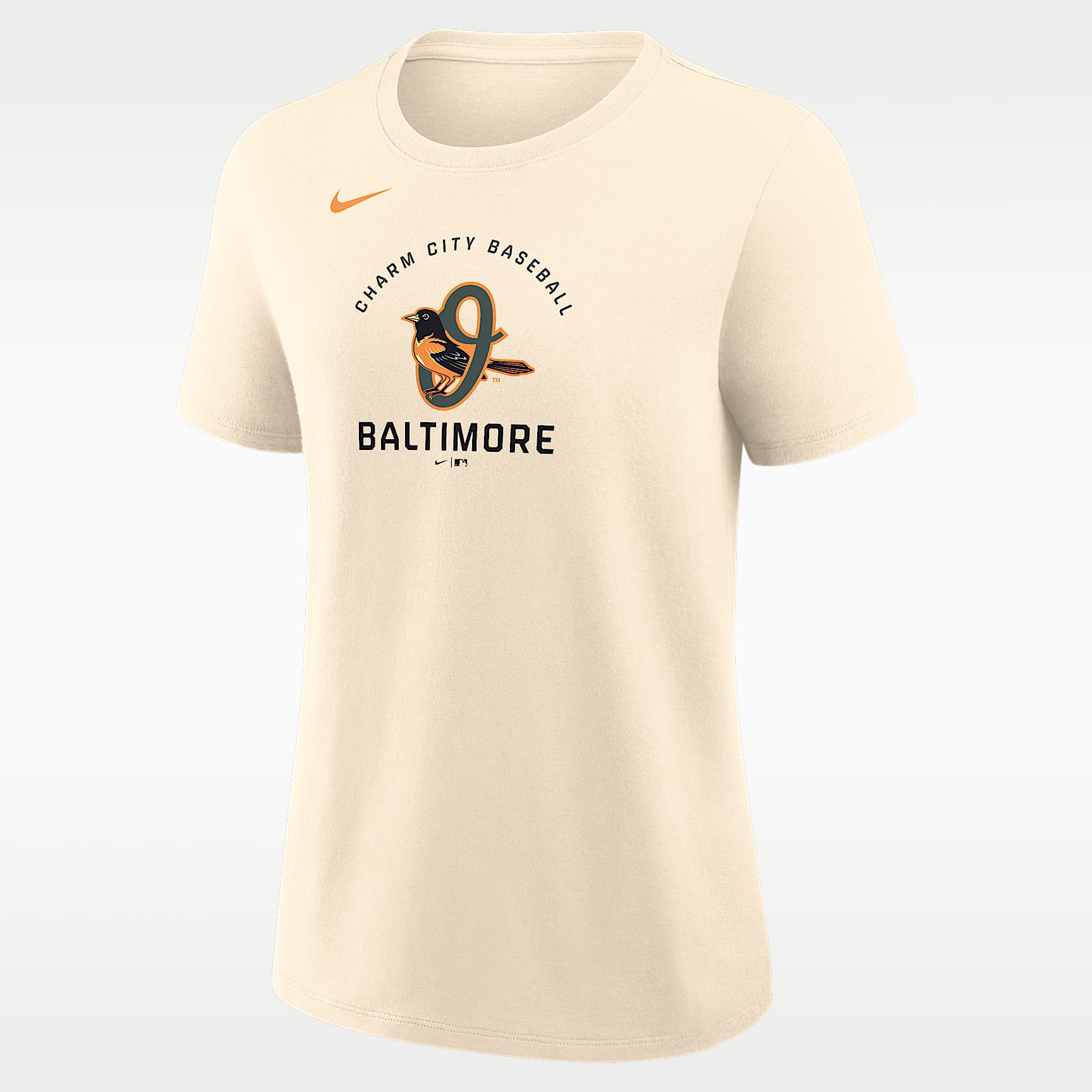 Playera Nike de la MLB para mujer Baltimore Orioles City Connect