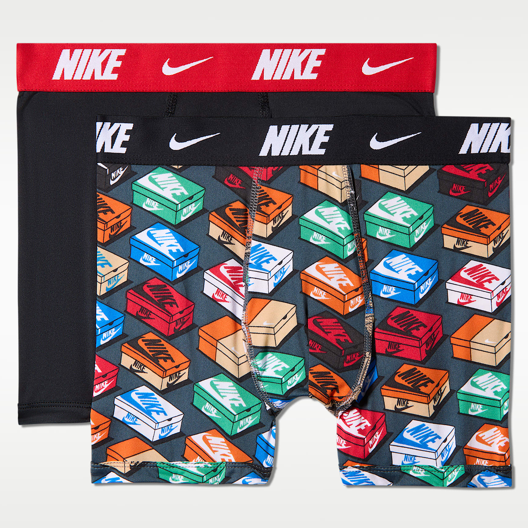Ropa interior estampada Dri-FIT para niños talla grande (paquete de 2) Nike