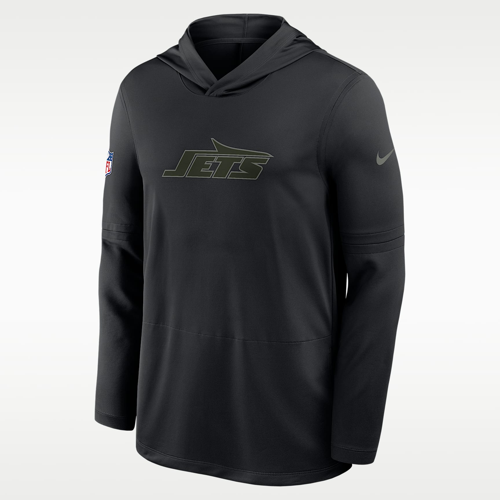 Playera de manga larga Nike Dri-FIT de la NFL con gorro para hombre New York Jets Rivalries Collection Sideline