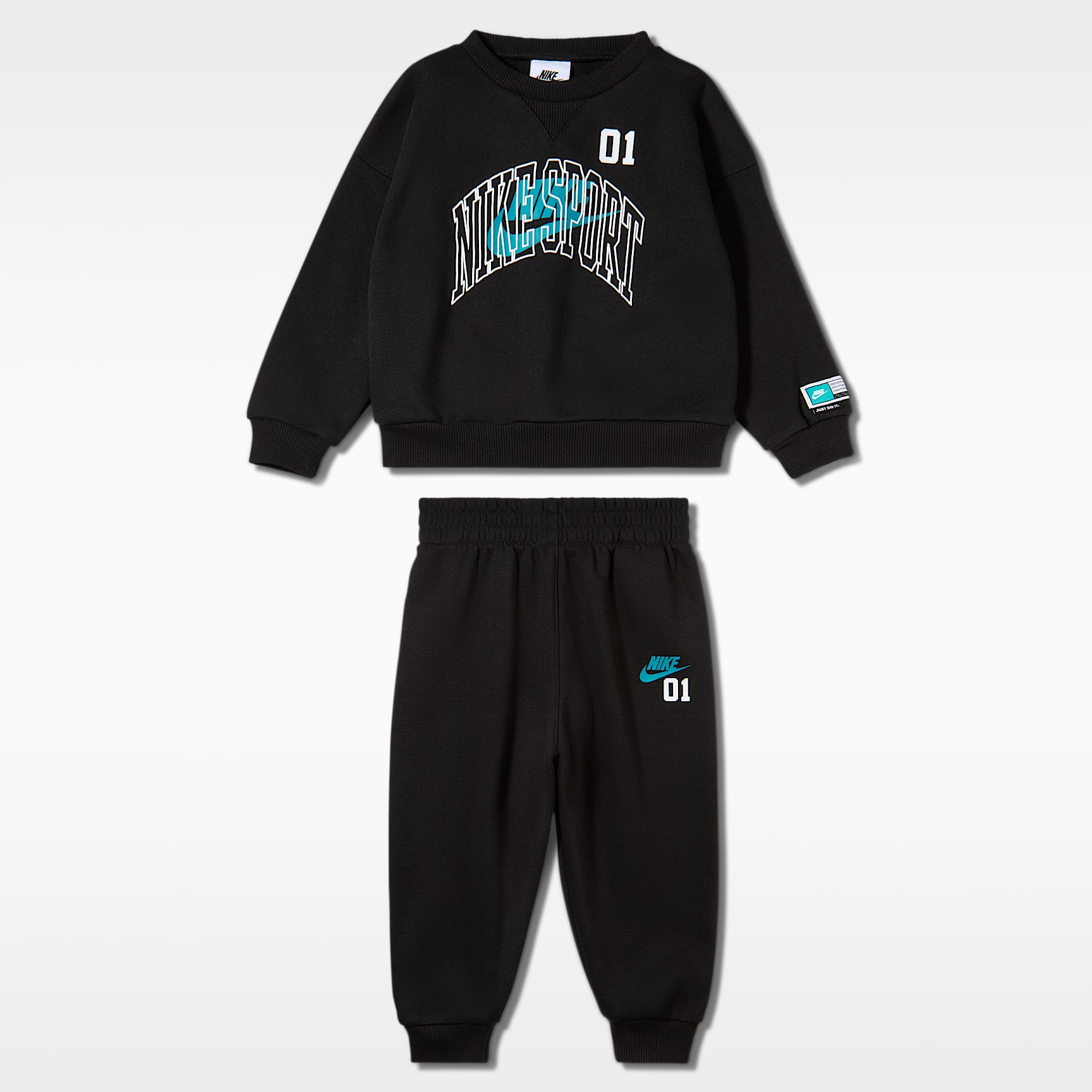 Conjunto de 2 piezas de sudadera de cuello redondo de tejido Fleece Multisport para bebé (12-24 M) Nike Sportswear