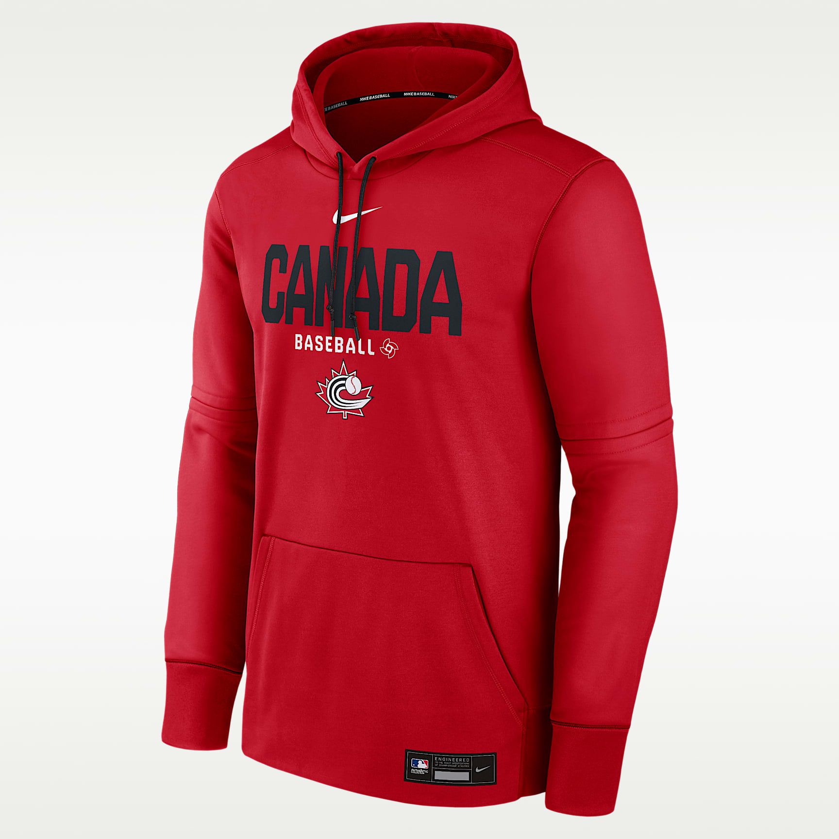 Sudadera con gorro sin cierre Nike Therma para hombre Canada National Baseball Team 2026 World Baseball Classic Authentic Collection