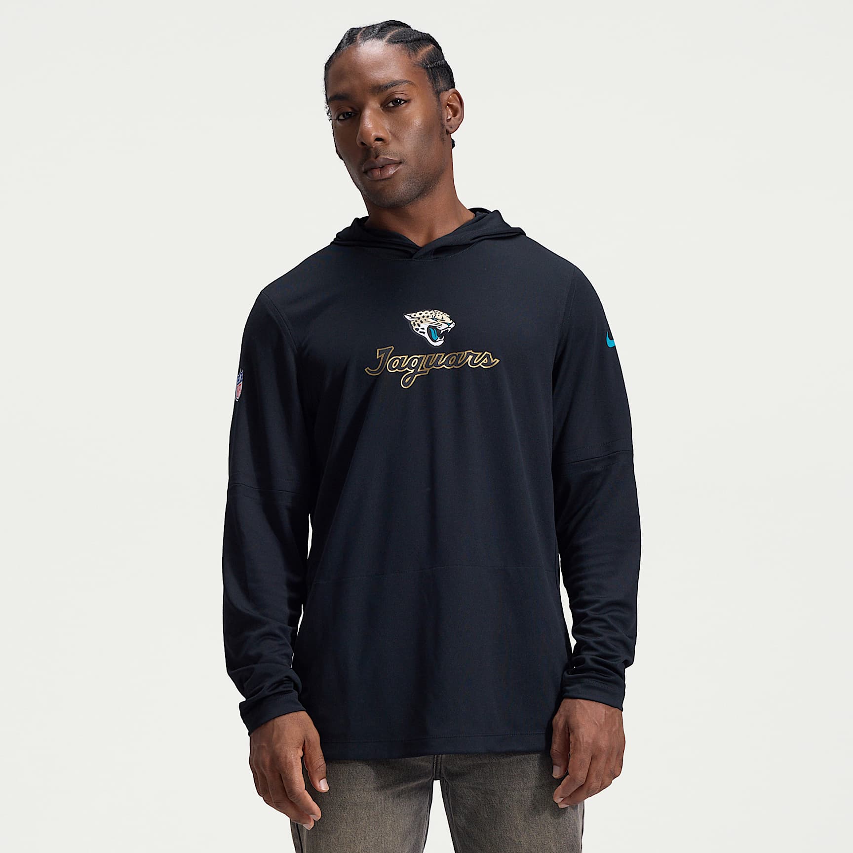 Jacksonville Jaguars Rivalries Collection Sideline Men's Nike Dri-FIT NFL Long-Sleeve Hooded Top