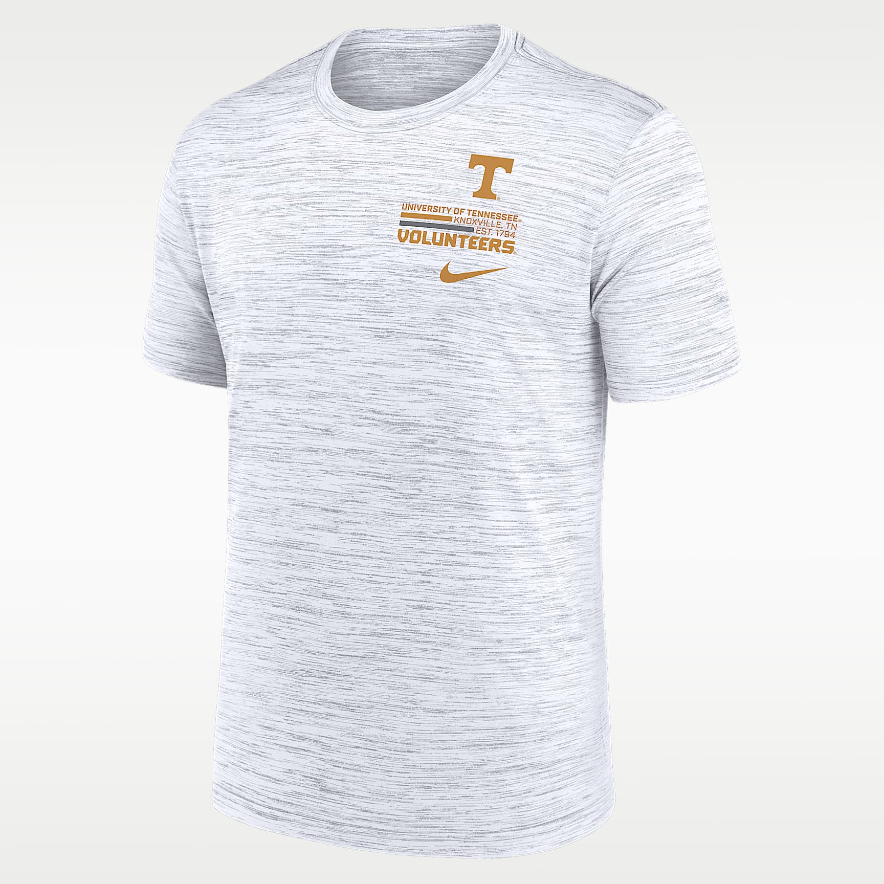 Playera universitaria Nike Dri-FIT para hombre Tennessee Campus Chest Stack Velocity