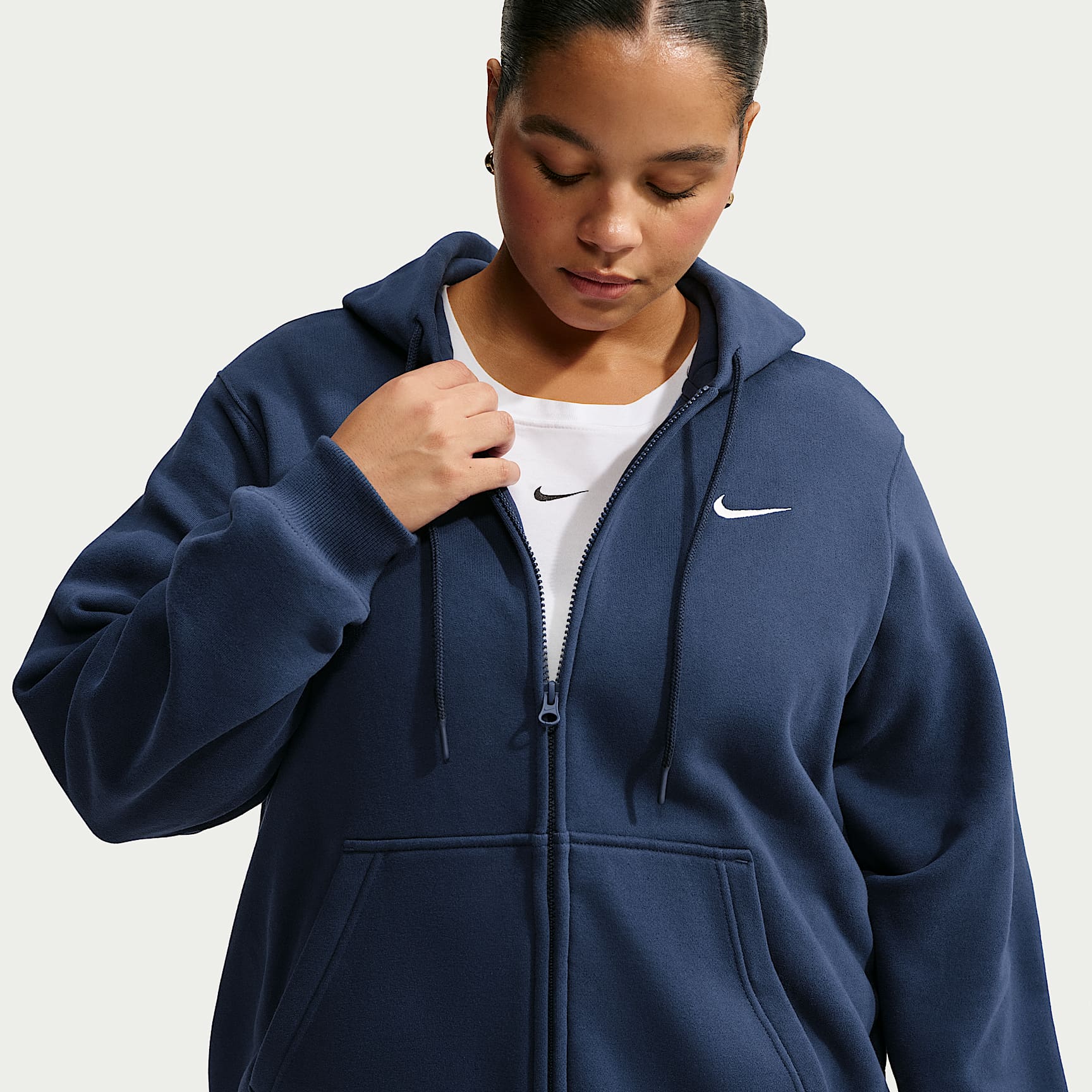 Nike Studio Fleece Medium Weight Women's Full-Zip Hoodie (Plus Size)
