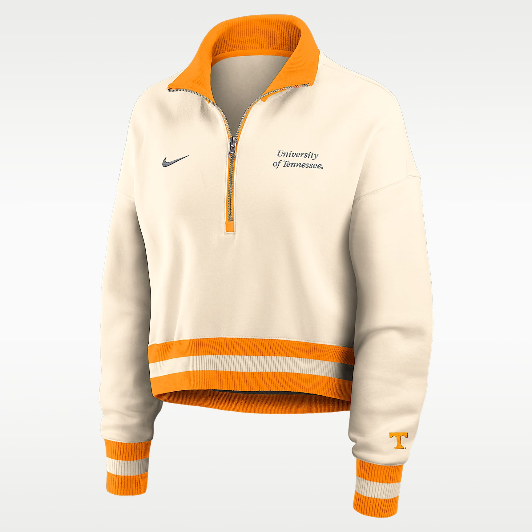 Tennessee Legacy Women's Nike College Cropped 1/4-Zip Crew