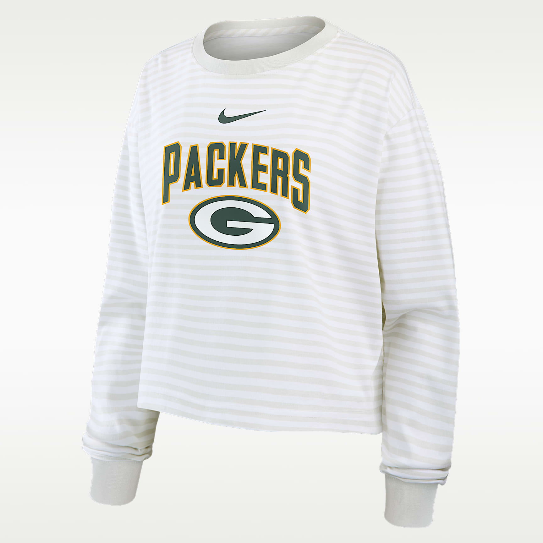 Green Bay Packers Primetime Women's Nike Cropped Long-Sleeve T-Shirt