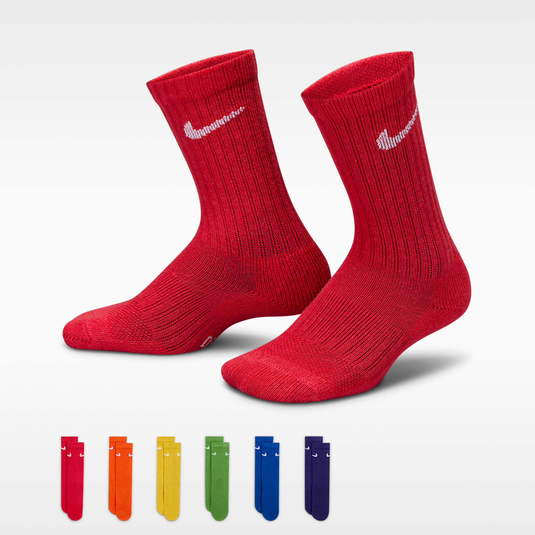 Nike Dri-FIT Performance Basics Younger Kids' Crew Socks (6 Pairs)