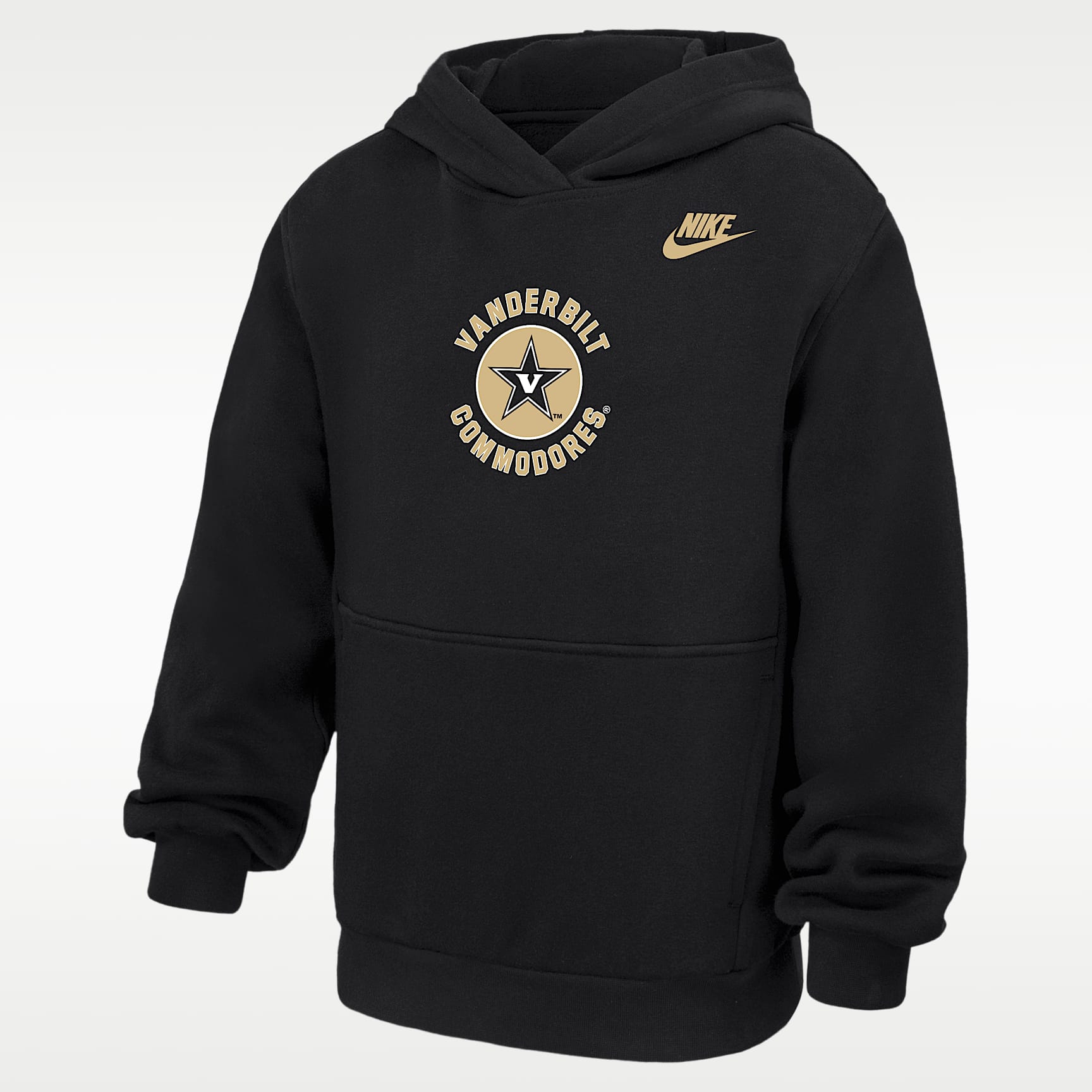 Vanderbilt Commodores Club Big Kids' Nike Pullover Fleece Hoodie