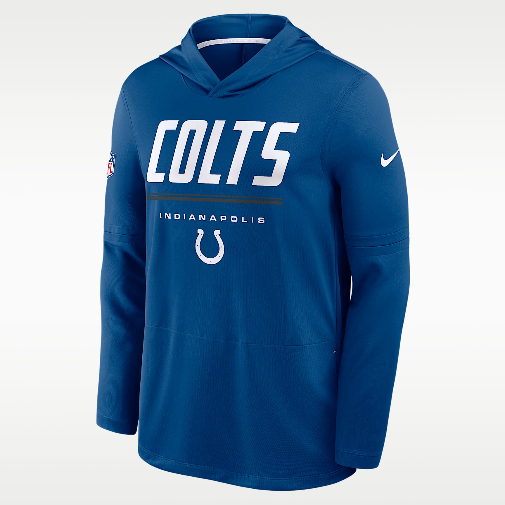 Indianapolis Colts Sideline Men's Nike Dri-FIT NFL Long-Sleeve Hooded Top