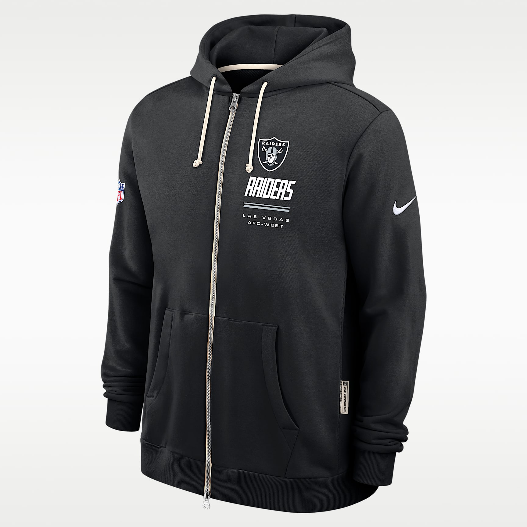 Las Vegas Raiders Sideline Standard Issue Men's Nike Dri-FIT NFL Full-Zip Hoodie