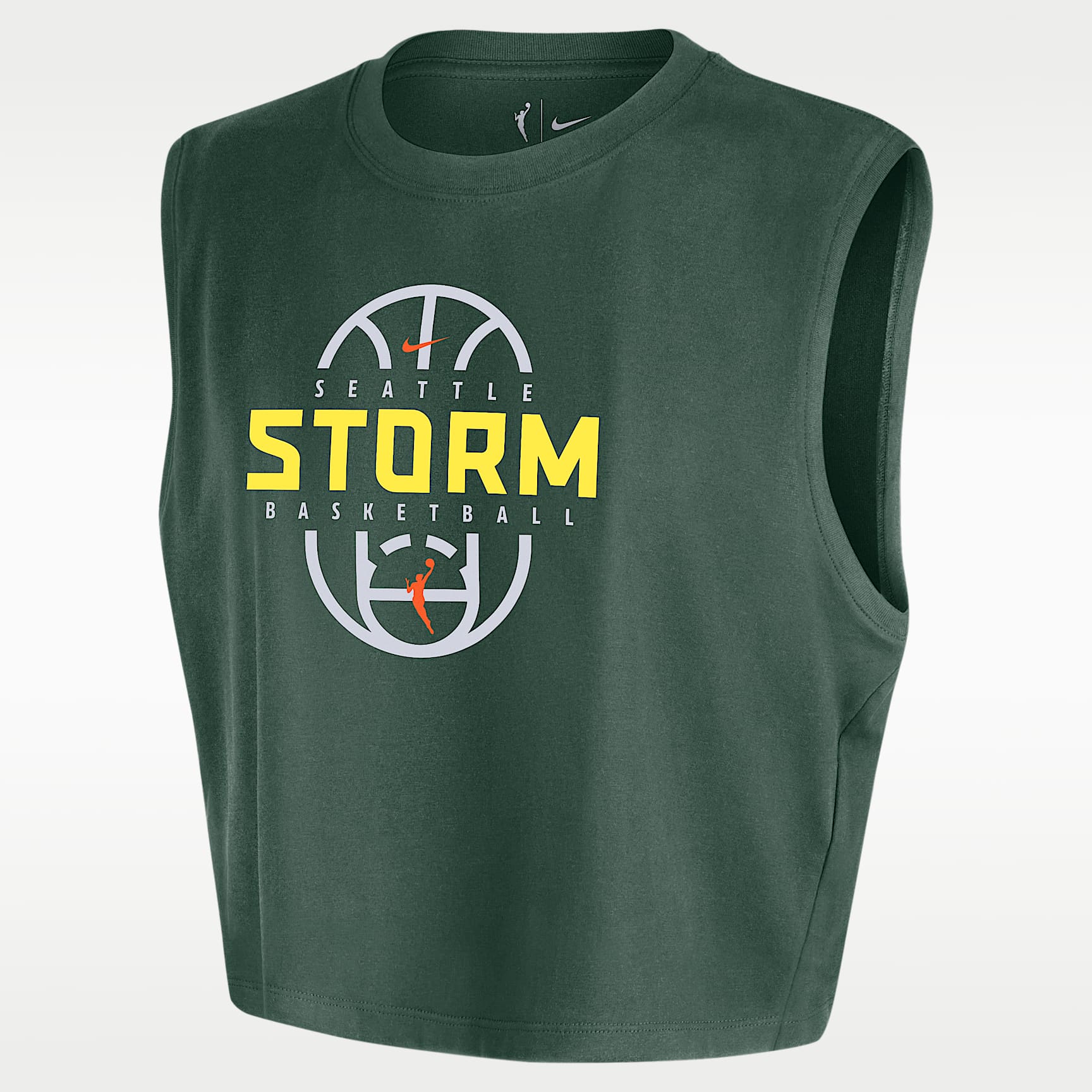 Seattle Storm Nike Women's WNBA Authentic Sleeveless Cropped T-Shirt