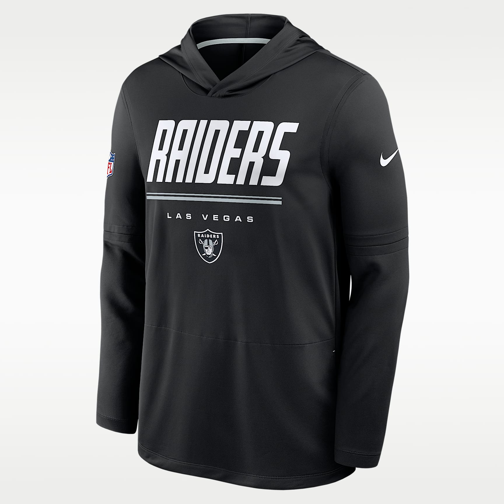 Las Vegas Raiders Sideline Men's Nike Dri-FIT NFL Long-Sleeve Hooded Top