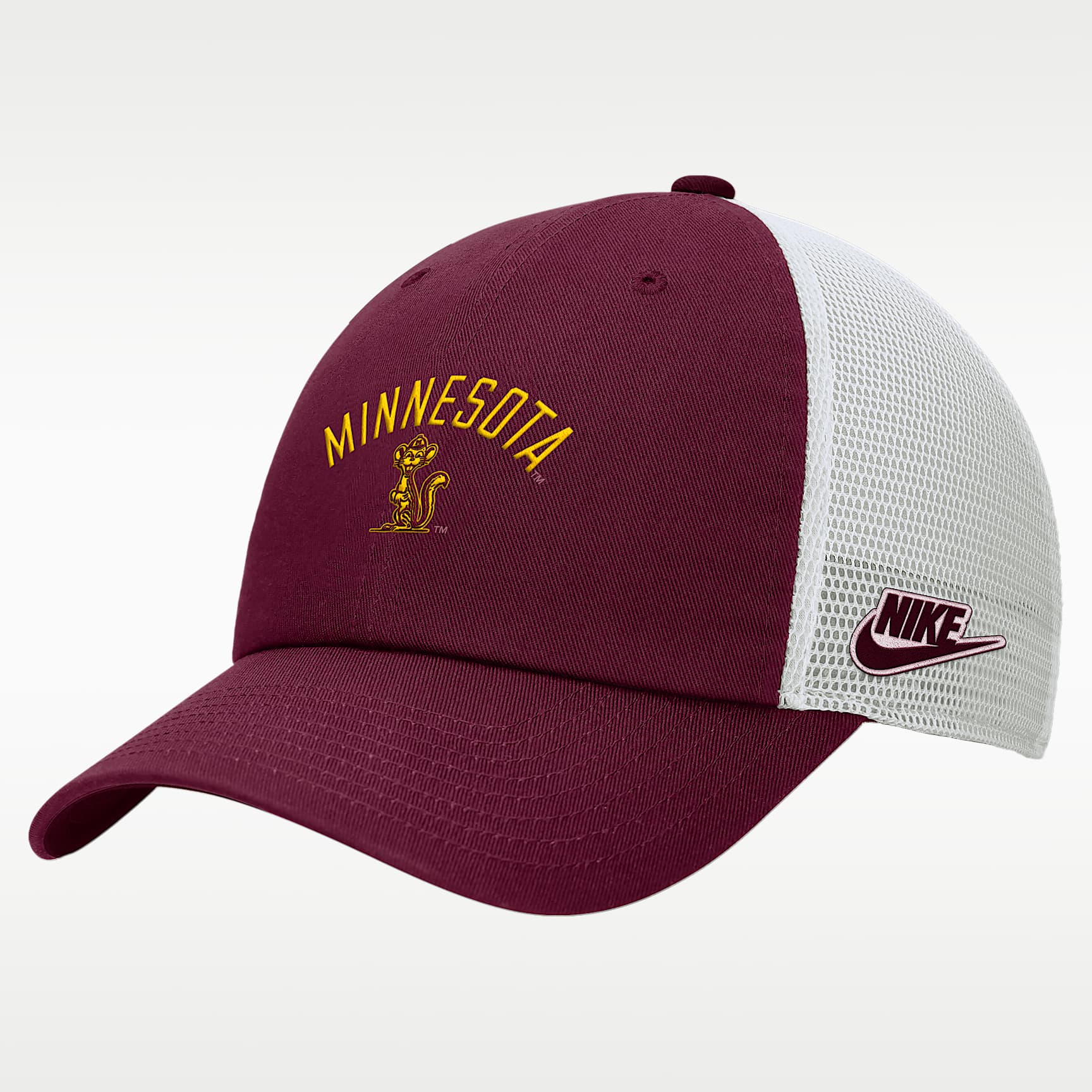 Gorra de rejilla sin estructura Nike College (Minnesota)