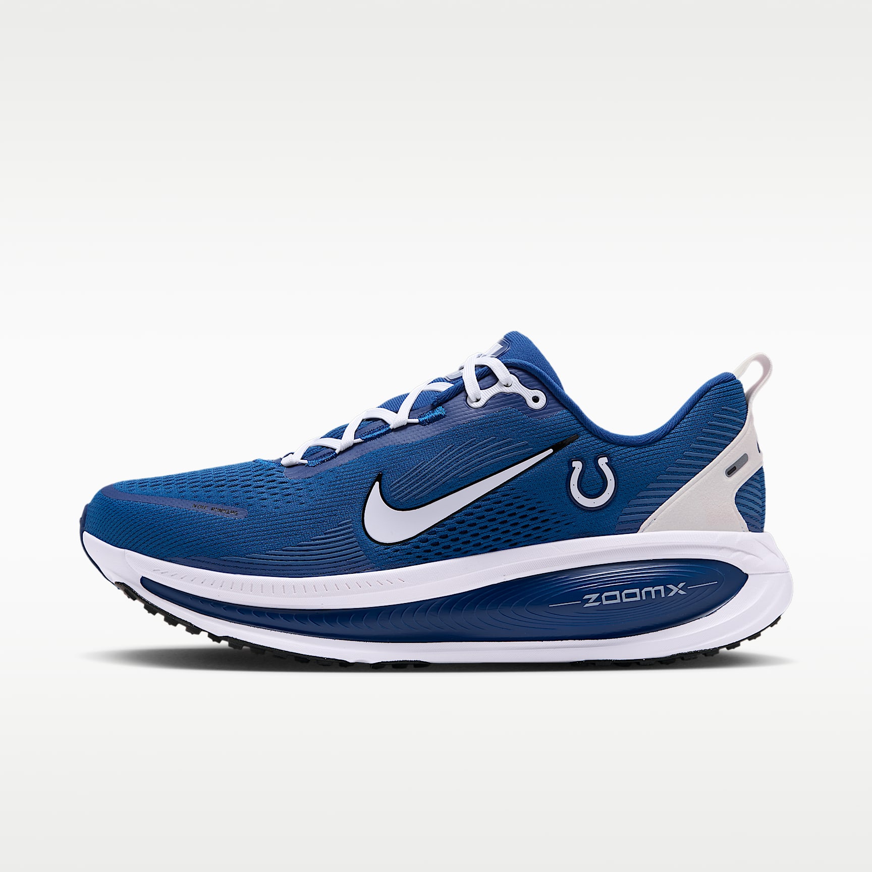 Tenis de correr en pavimento de la NFL para hombre Nike Vomero 18 (Indianapolis Colts)