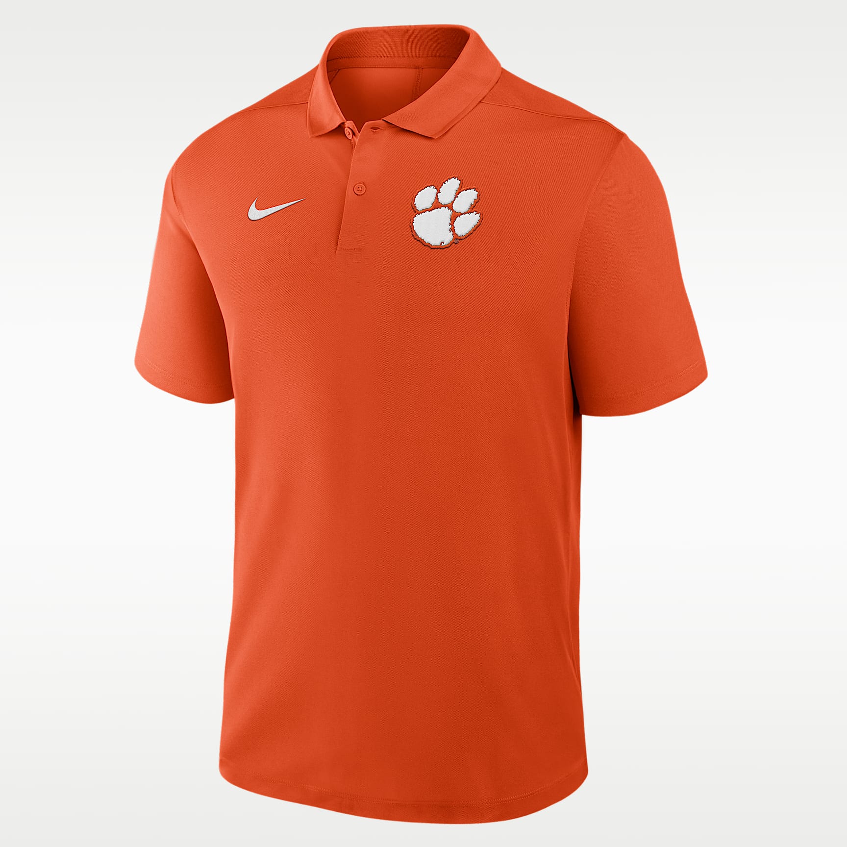 Polo universitario Nike Dri-FIT para hombre Clemson Primetime Victory Primary Logo