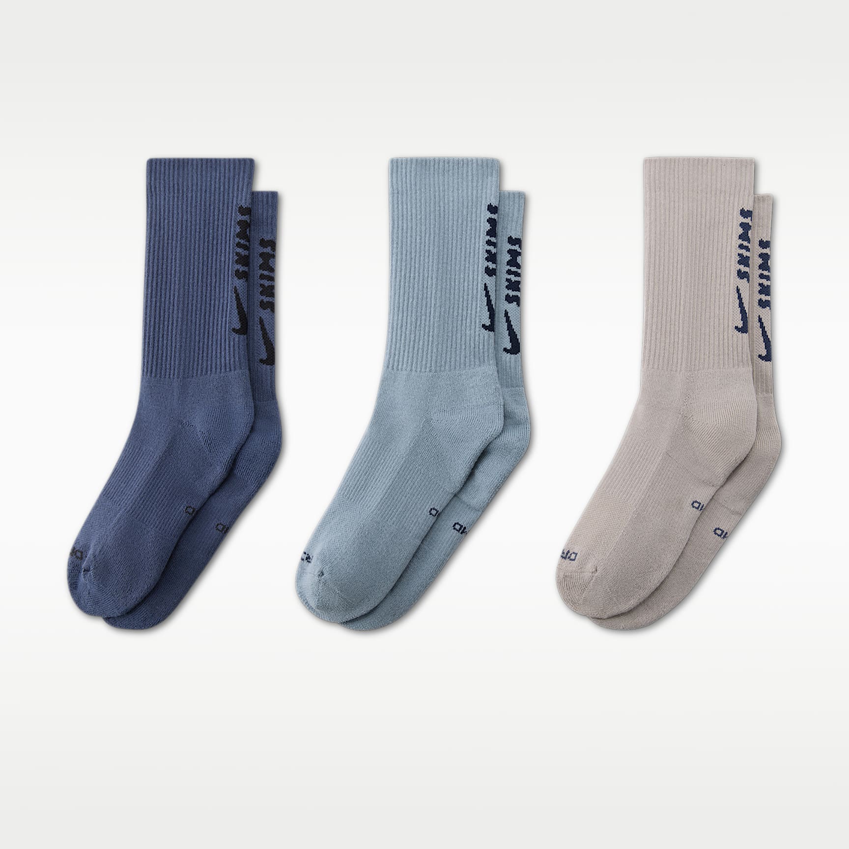 Calcetines NikeSKIMS Dri-FIT para mujer (3 pares)