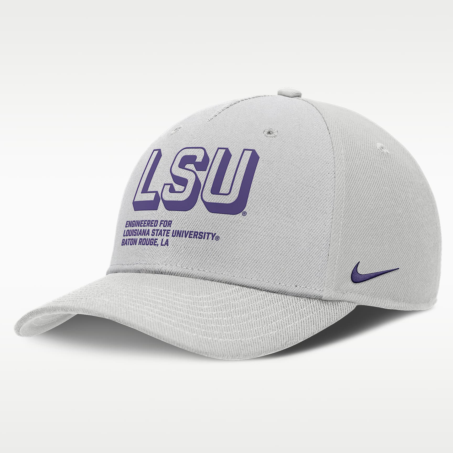 Gorra universitaria Nike ajustable para hombre LSU On-Field Primetime Rise