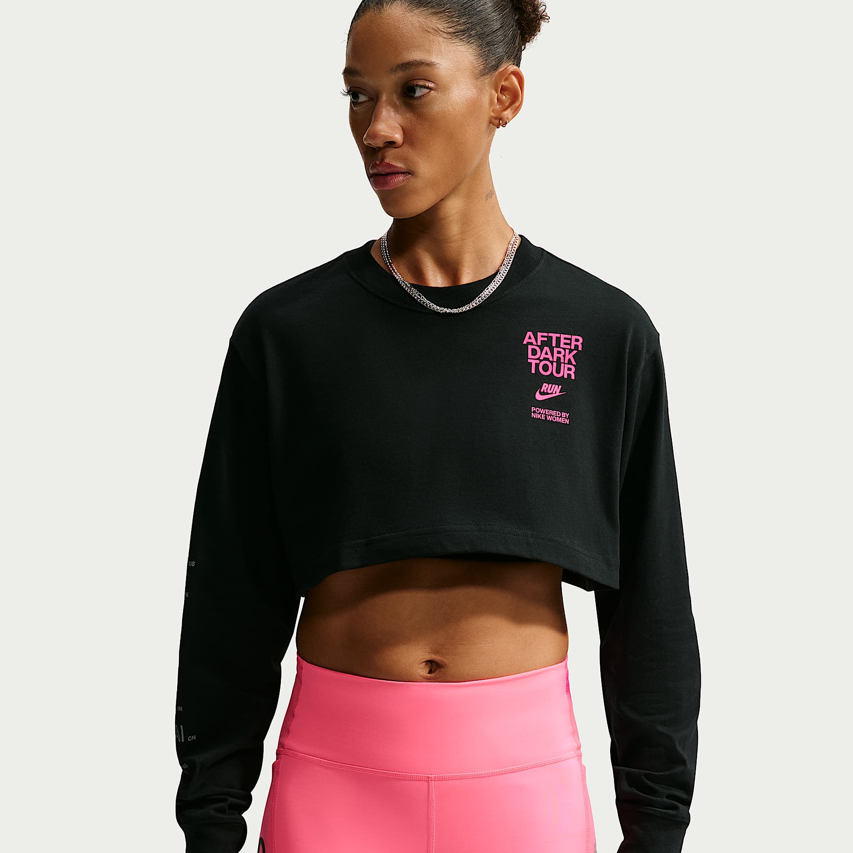 Nike After Dark Tour Women's Dri-FIT Super Cropped Running T-Shirt