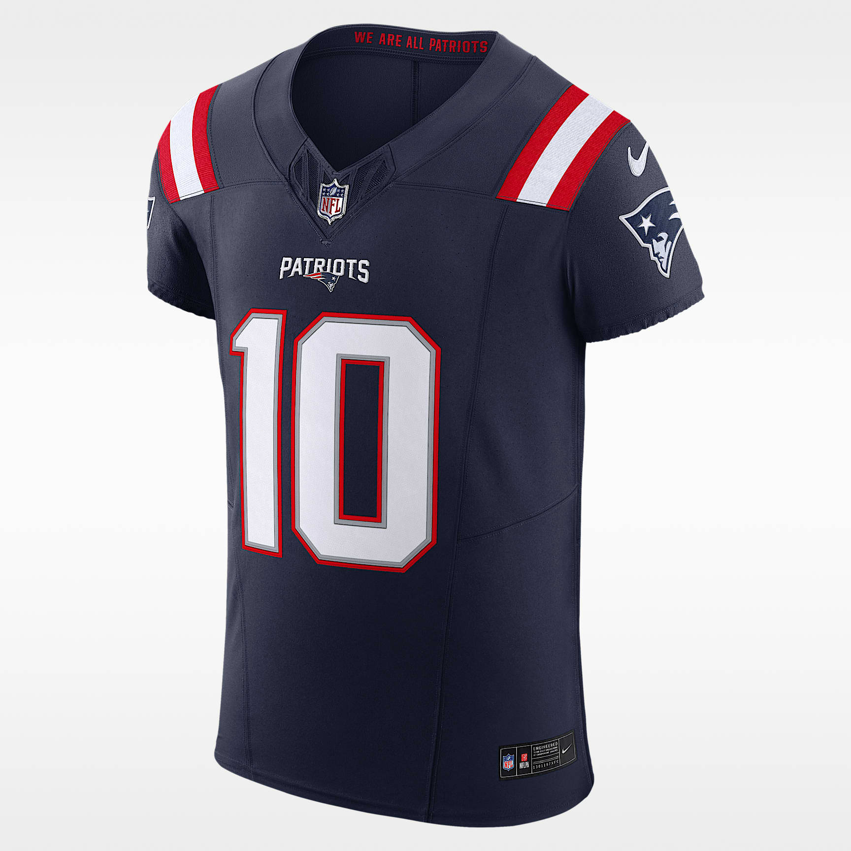 Drake Maye New England Patriots Men's Nike Dri-FIT NFL Elite Jersey