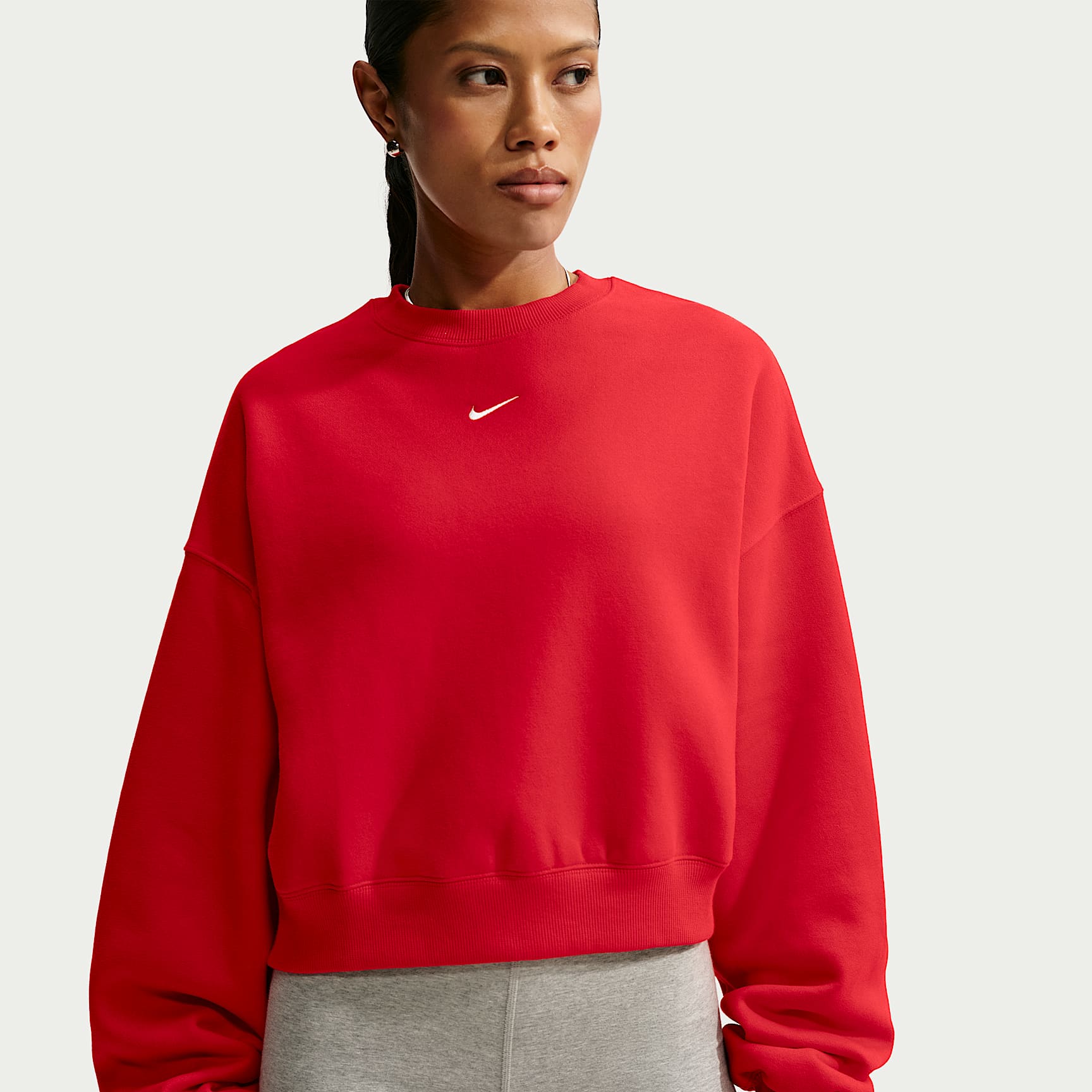 Nike Studio Fleece Medium Weight Women's Oversized Cropped Crew
